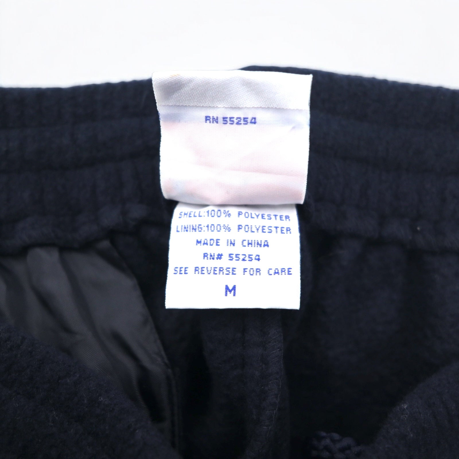 Champion Pantaloni della tuta in pile M Blu scuro Strisce laterali Logo ricamato a punto singolo Bar tag