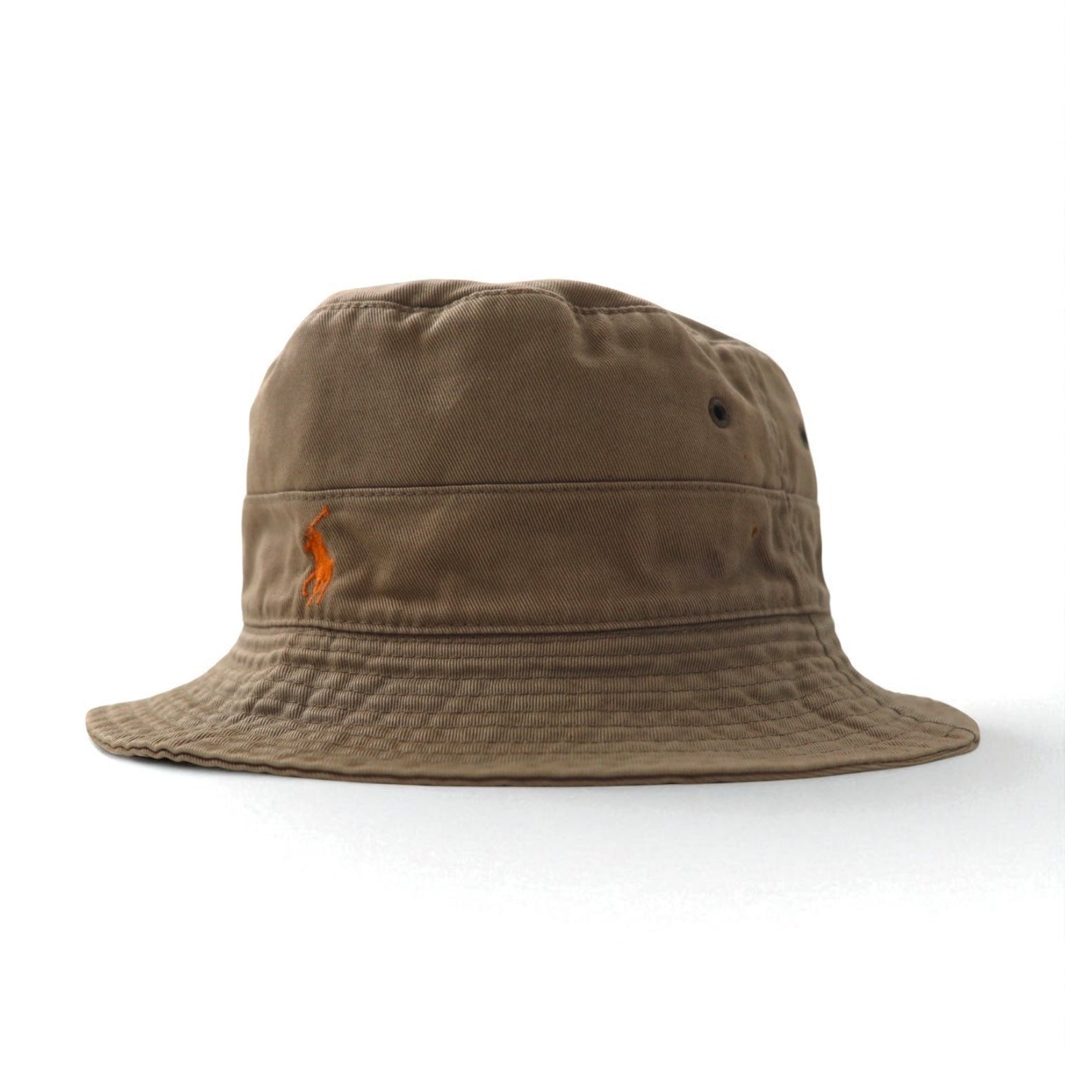 Polo by Ralph Lauren anni '90 cappello a secchiello taglia M beige cotone con ricamo piccolo pony