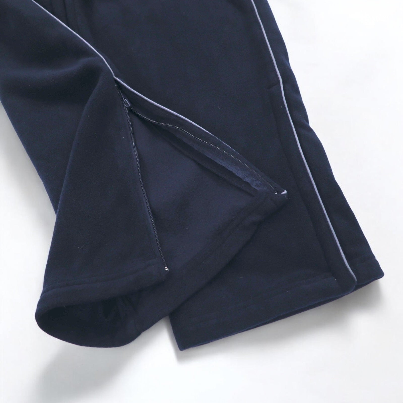 Champion Pantaloni della tuta in pile M Blu scuro Strisce laterali Logo ricamato a punto singolo Bar tag