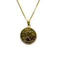 Collana con moneta canadese vintage, moneta d'acero canadese, ciondolo, moneta da 1 centesimo, oro, Elisabetta II