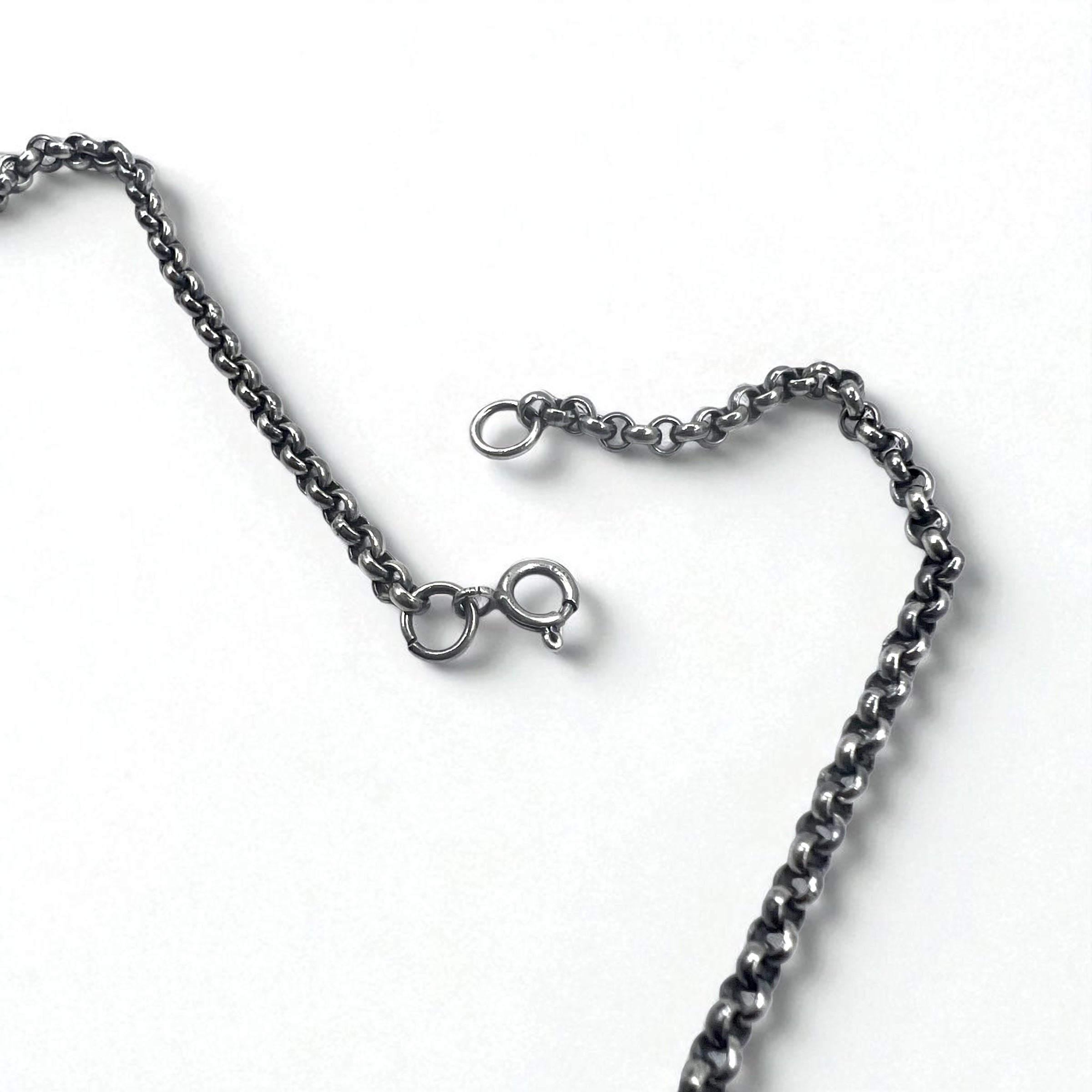 Collana in argento vintage con croce, arabesco, argento 925