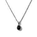 Collana vintage in argento con onice nero, gioielli indiani, onice nero, catena Hopi, ciondolo in argento 925, marchio R