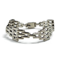 Vintage Mexican Jewelry Bracciale Modernista Messicano in Argento 925 Modernista