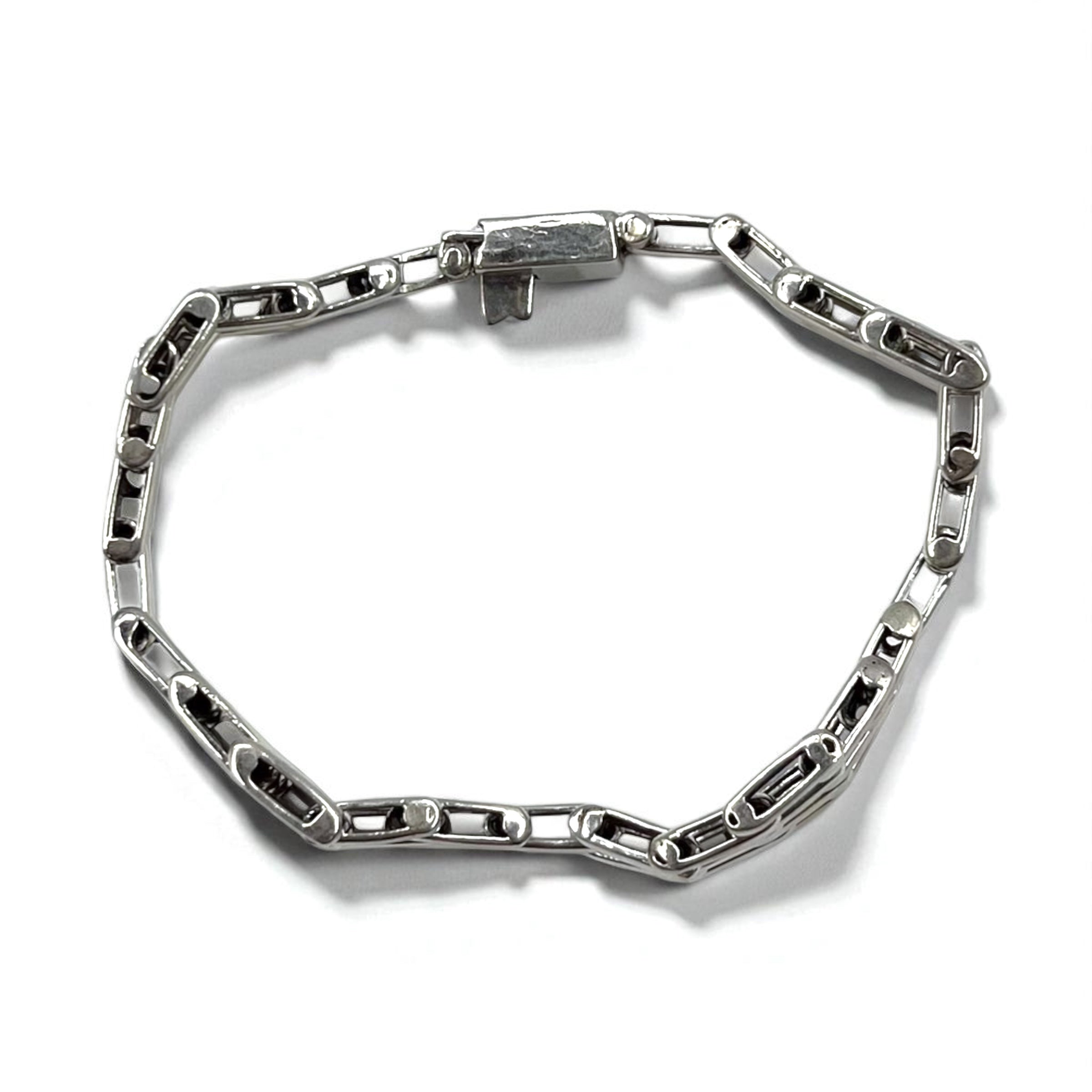 Vintage Mexican Jewelry Bracciale Modernista Messicano in Argento 925 Modernista