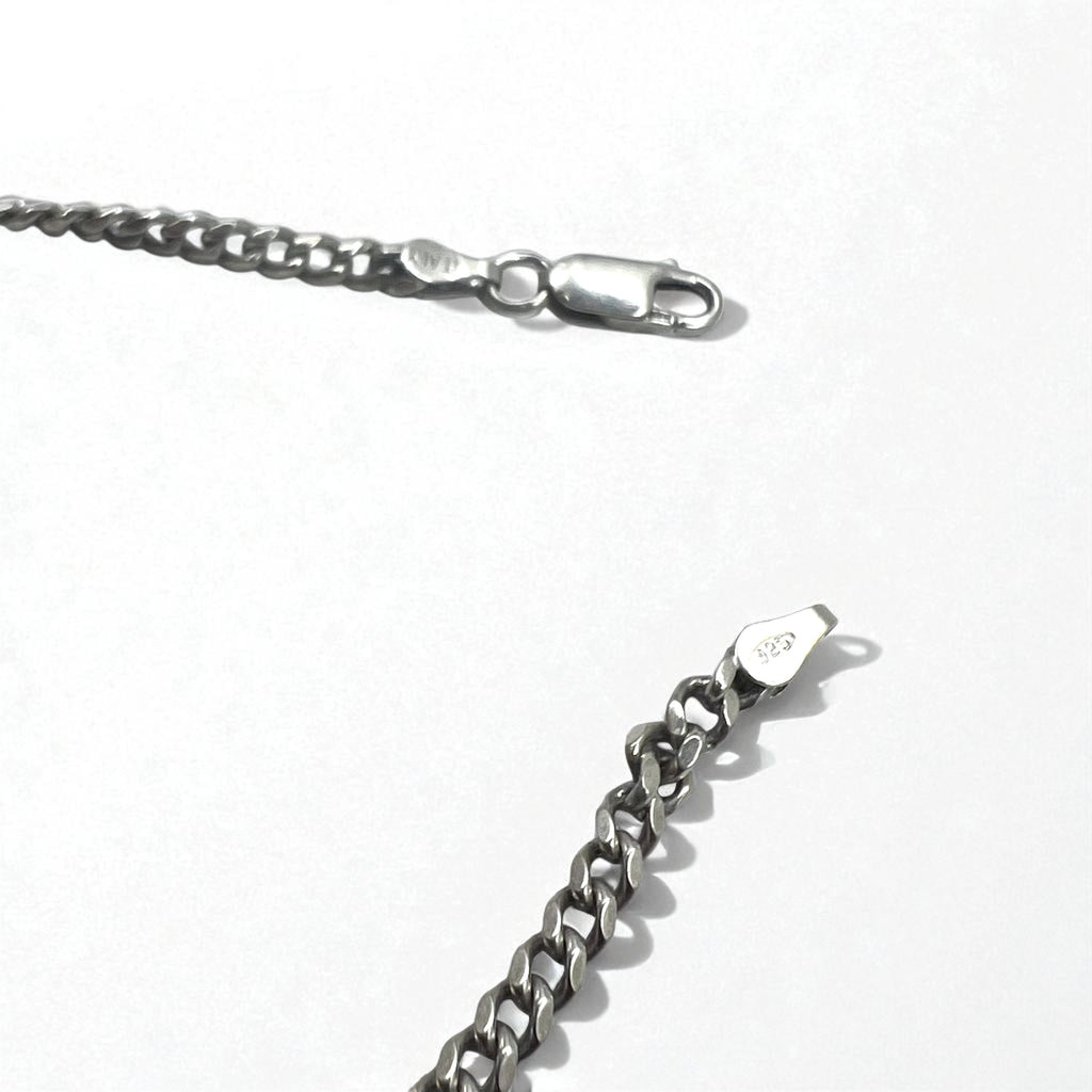 Collana vintage con medaglia della Vergine Maria in argento, catena a maglie forzate in argento 925, ovale, Italia