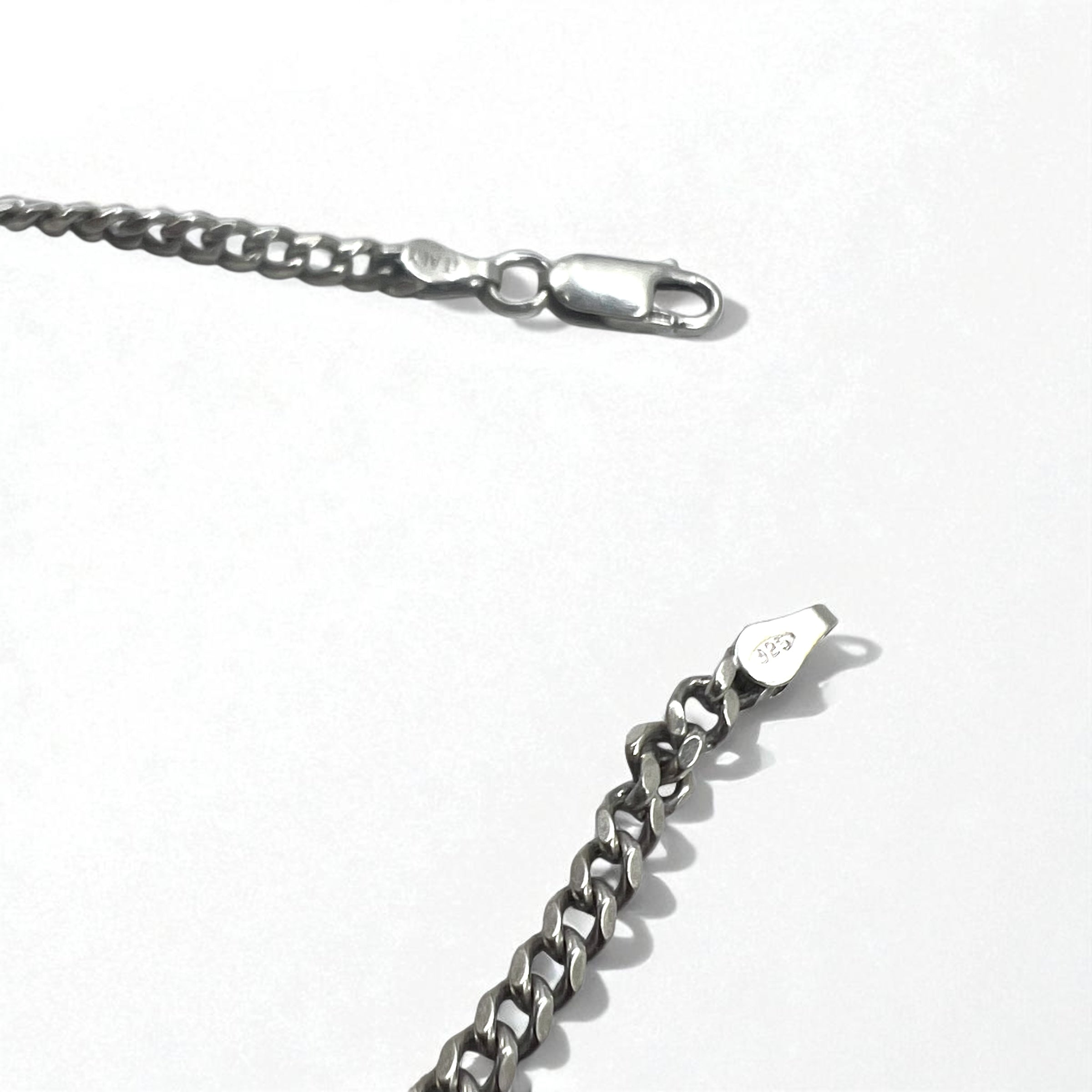 Collana vintage con medaglia della Vergine Maria in argento, catena a maglie forzate in argento 925, ovale, Italia