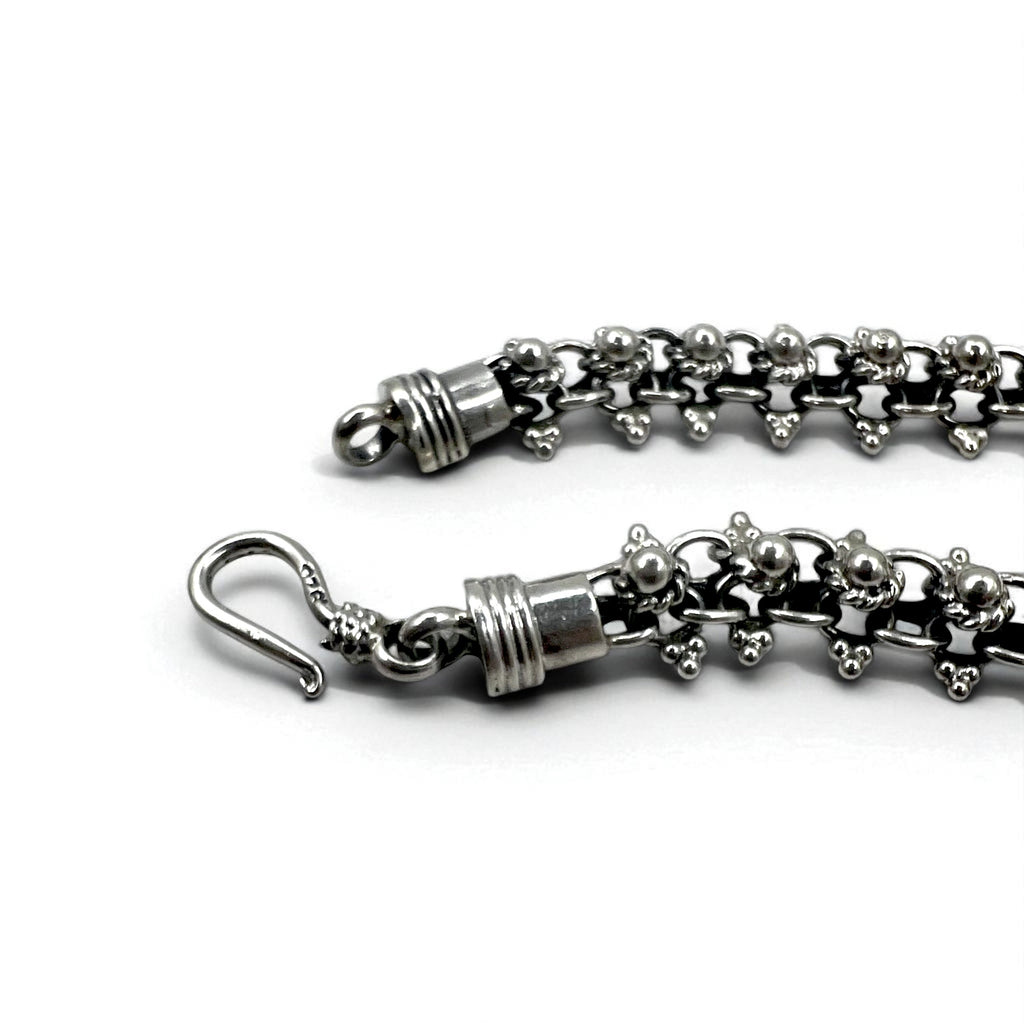 Vintage Silver Bracelet DNA スパイク チェーン ブレスレット シルバー 925 フック