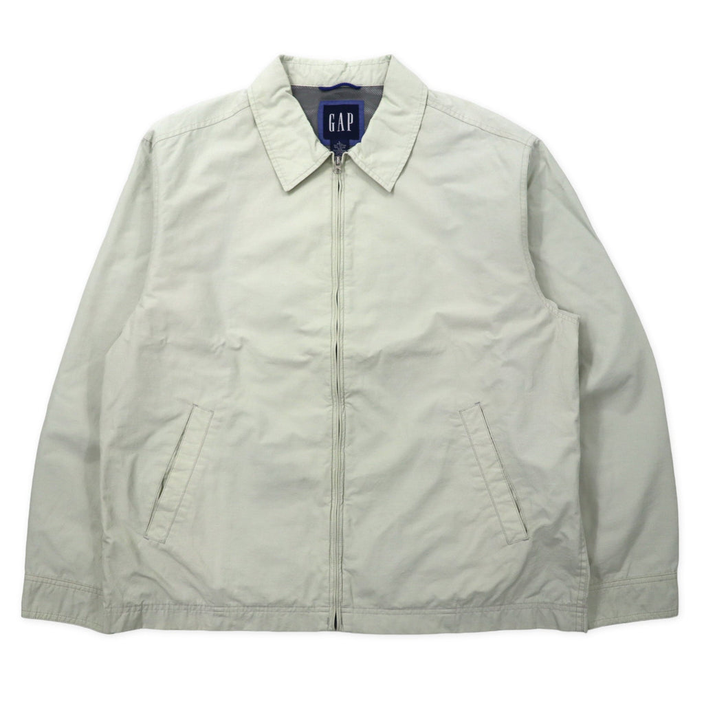 GAP anni 2000 Old Gap Harrington Jacket L Beige Cotone Nylon Fodera a Rete Taglia Larga