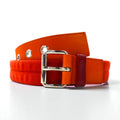 PRADA Cintura in tela di nylon LOGO LOOP UTILITY BELT 38/95 arancione con inserti in pelle 4C2855 Made in Italy