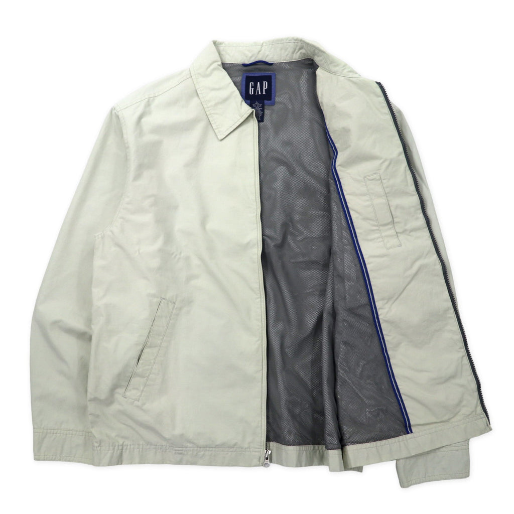 GAP anni 2000 Old Gap Harrington Jacket L Beige Cotone Nylon Fodera a Rete Taglia Larga