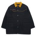 CCJ Canada Drifter Coat Anatra Western Jacket L Nero Collo in velluto a coste Coulisse