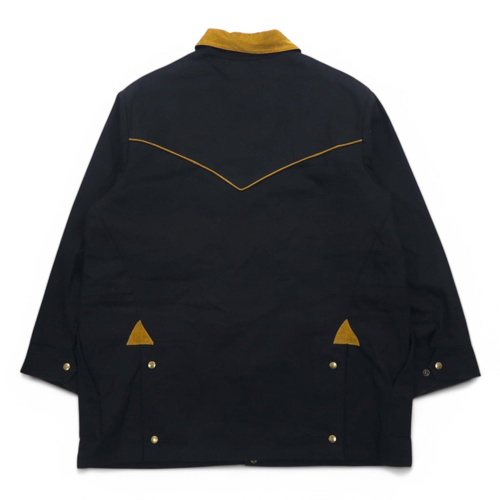 CCJ Canada Drifter Coat Anatra Western Jacket L Nero Collo in velluto a coste Coulisse