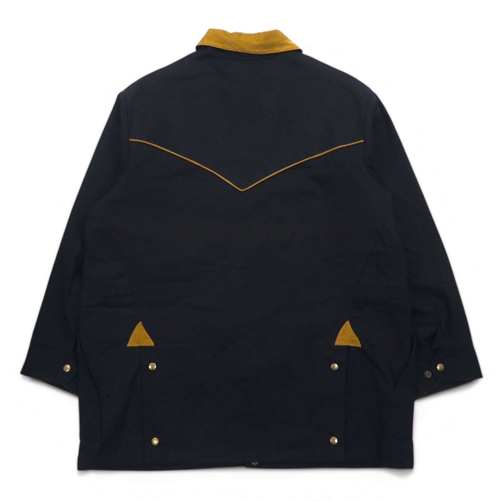 CCJ Canada Drifter Coat Anatra Western Jacket L Nero Collo in velluto a coste Coulisse
