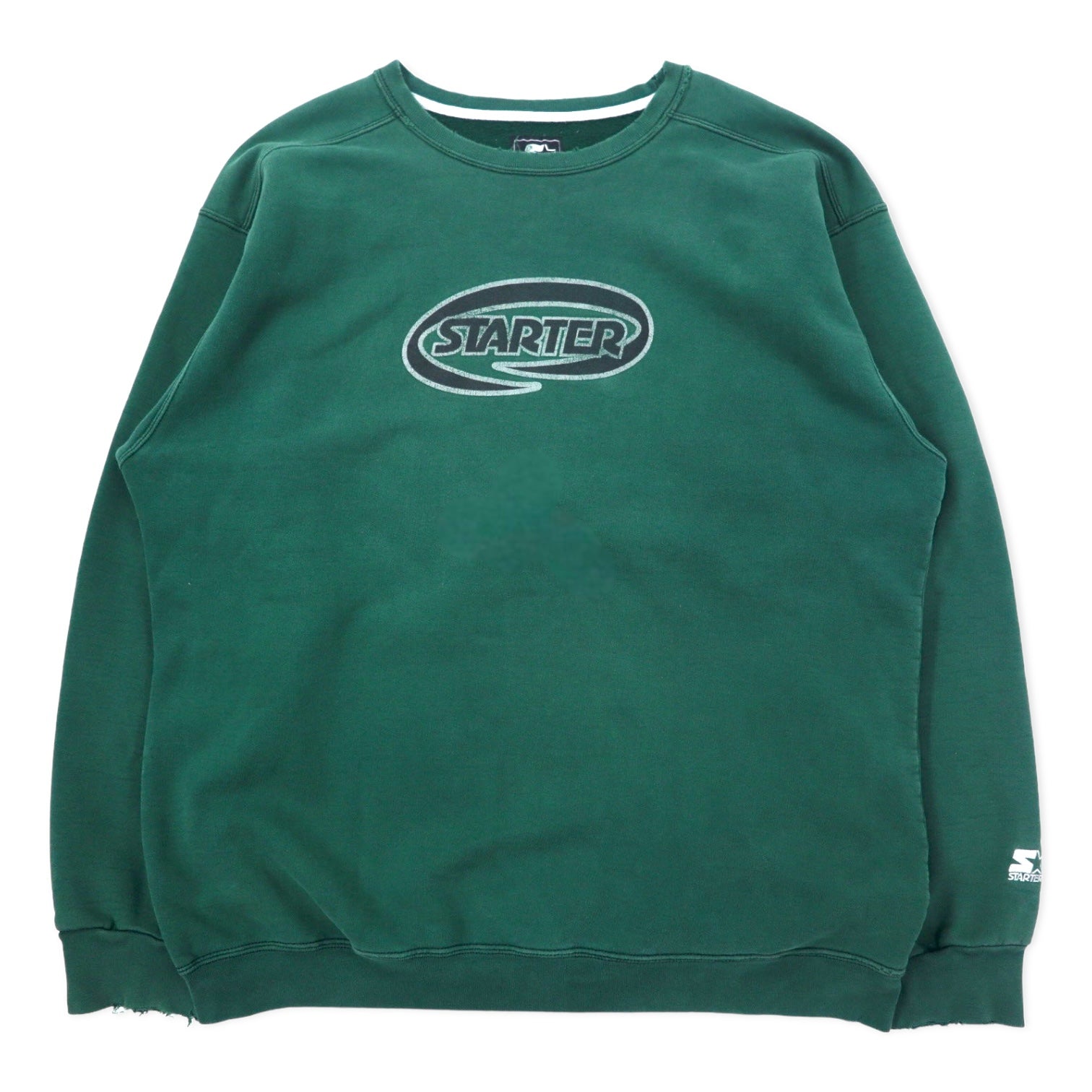 STARTER USA 90s felpa consumata XL verde cotone oversize stampa logo