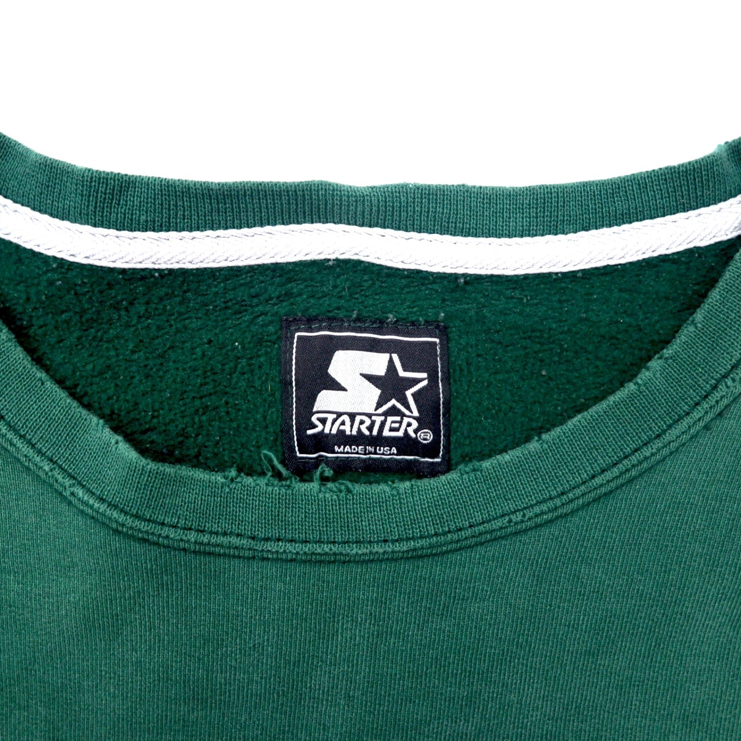 STARTER USA 90s felpa consumata XL verde cotone oversize stampa logo
