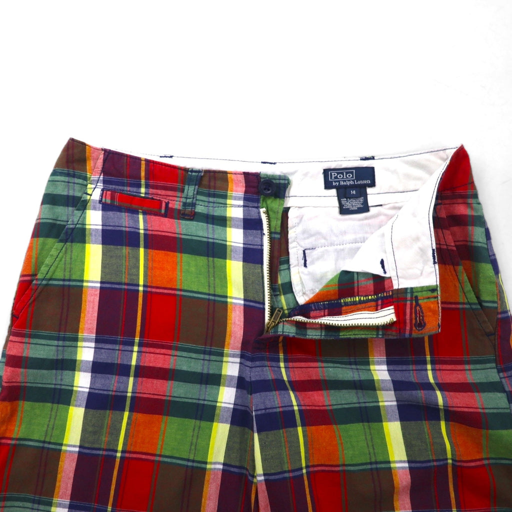 Polo by Ralph Lauren anni '90 pantaloncini corti S rossi a quadri in cotone