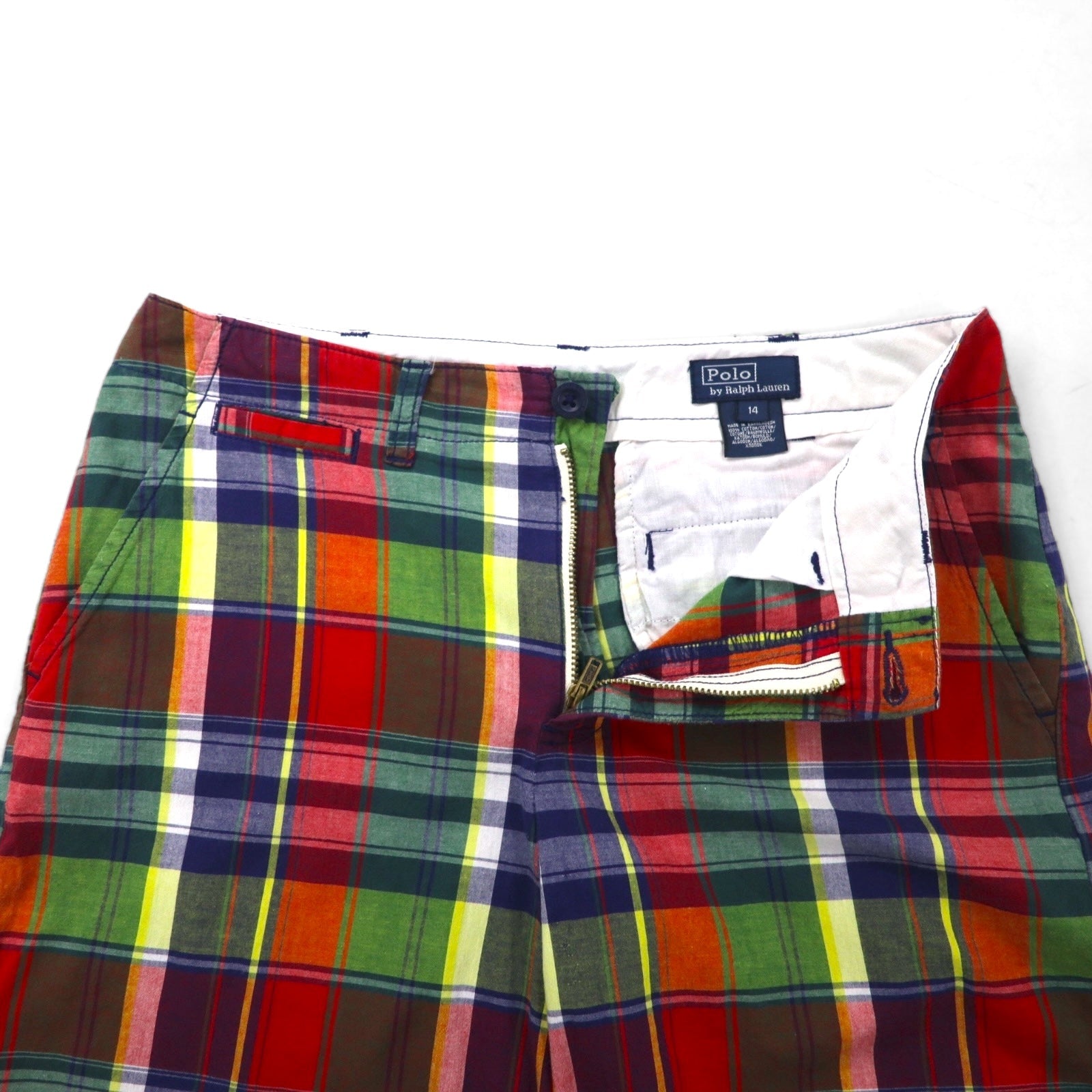 Polo by Ralph Lauren anni '90 pantaloncini corti S rossi a quadri in cotone