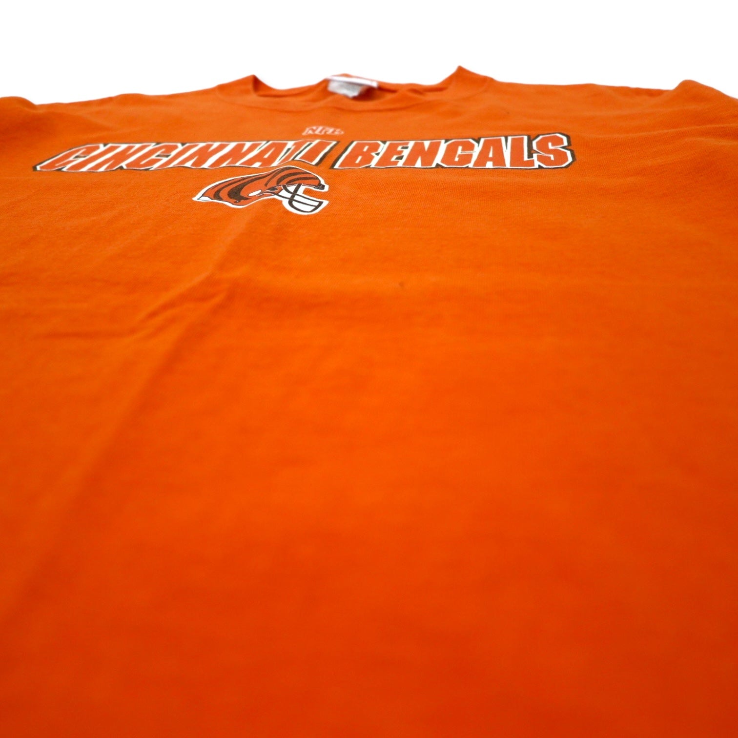 T-shirt con stampa NFL anni '90, taglia L, colore arancione, cotone, CINCINNATI BENGALS, Made in USA