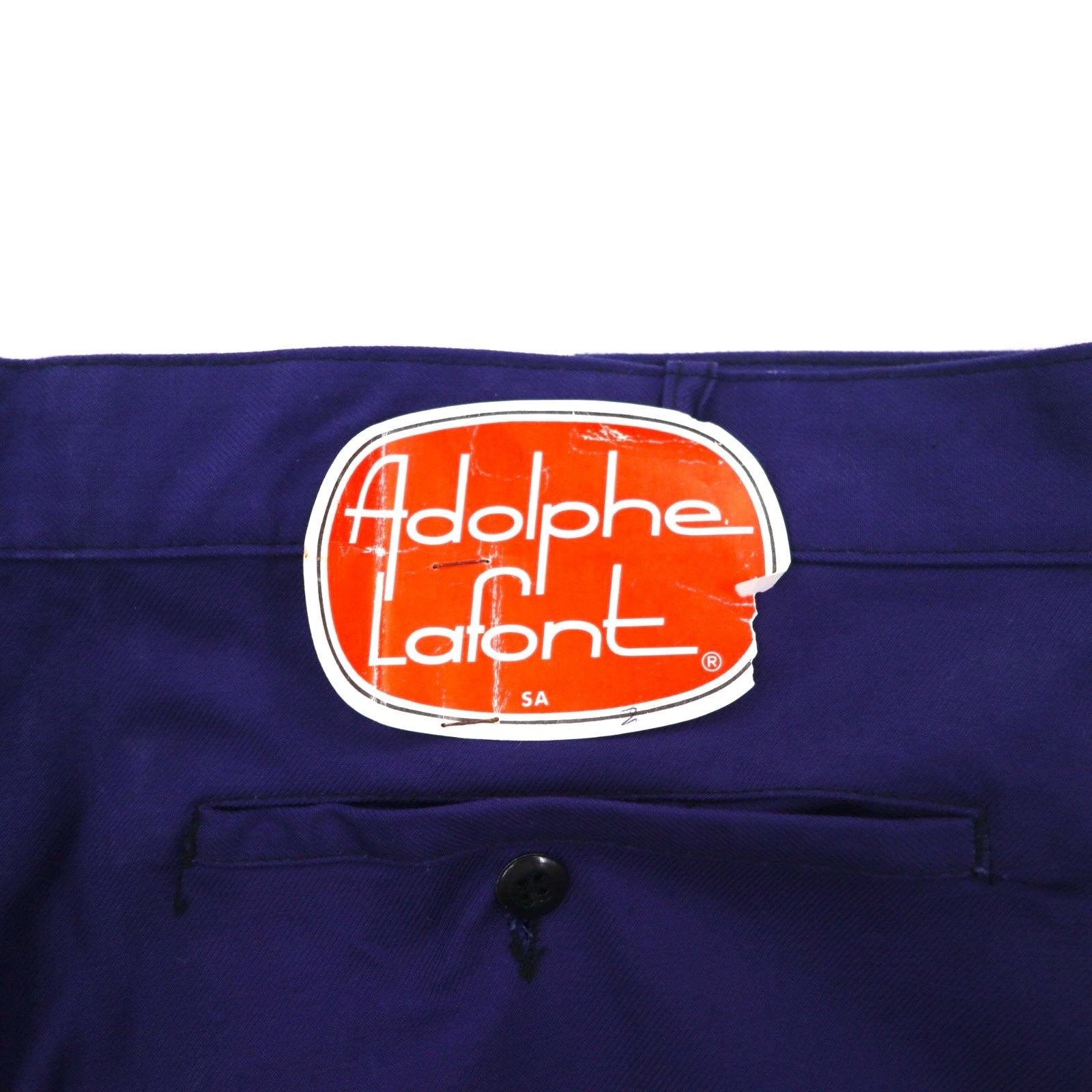 60年代 フランス製 Adolphe Lafont デッドストック モールスキン フレンチワークパンツ XL ブルー 未使用品