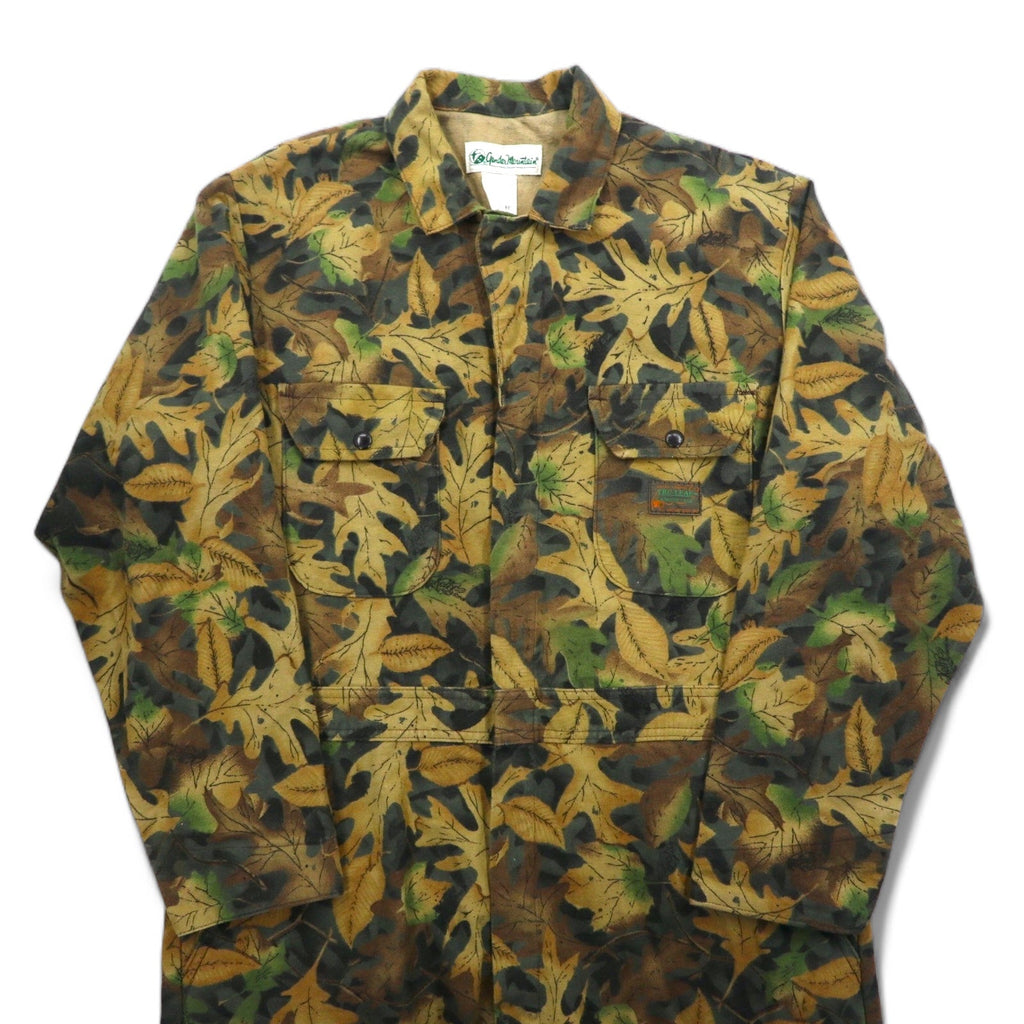 Vintage 90s Utility Jumpsuit USA Made Gender Mountain オールインワン ジャンプスーツ ツナギ L カーキ KELLY COOPER TRU-LEAF カモフラ