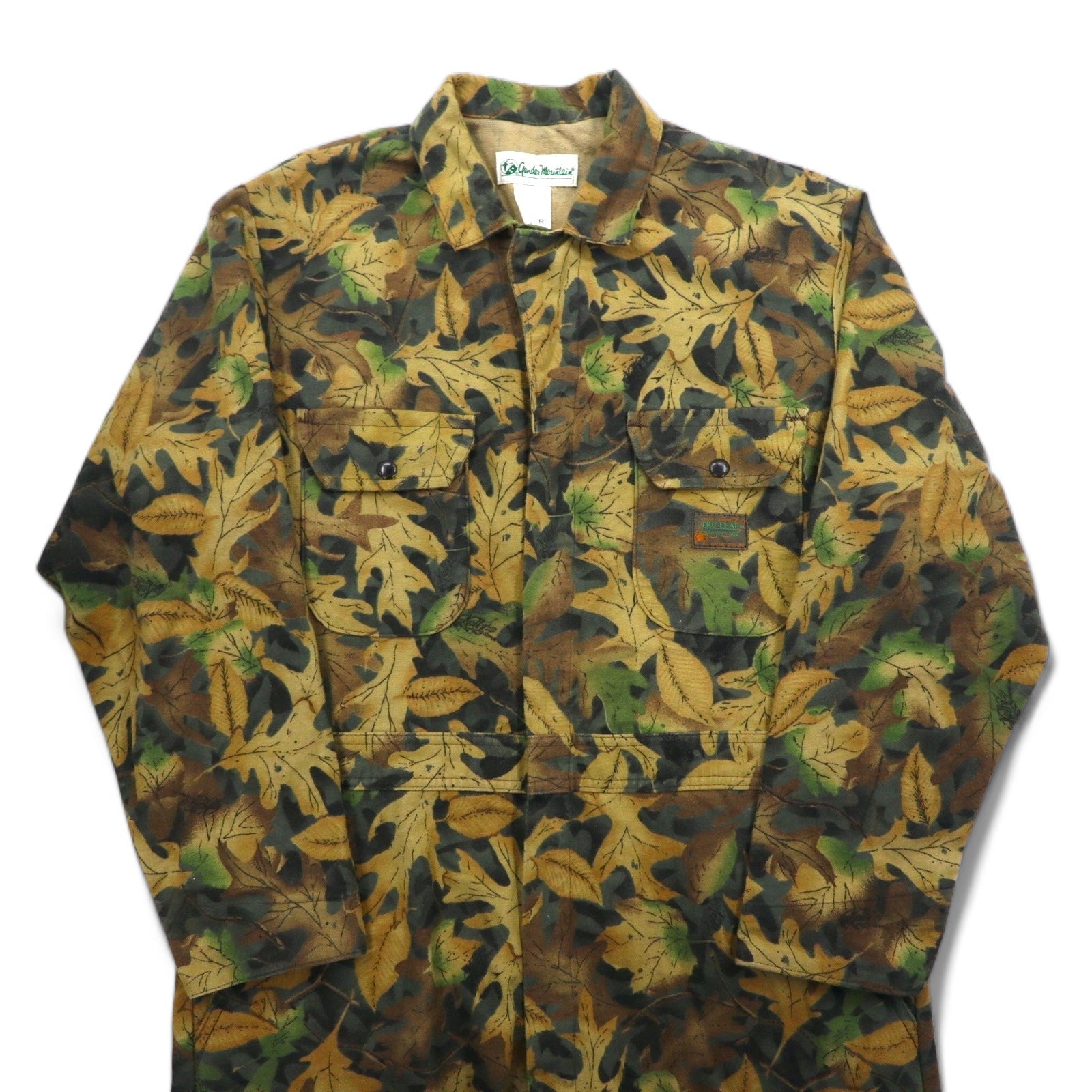 Vintage 90s Tuta da Lavoro Utility USA Made Gender Mountain Salopette Tuta Intera L Cachi KELLY COOPER TRU-LEAF Mimetica