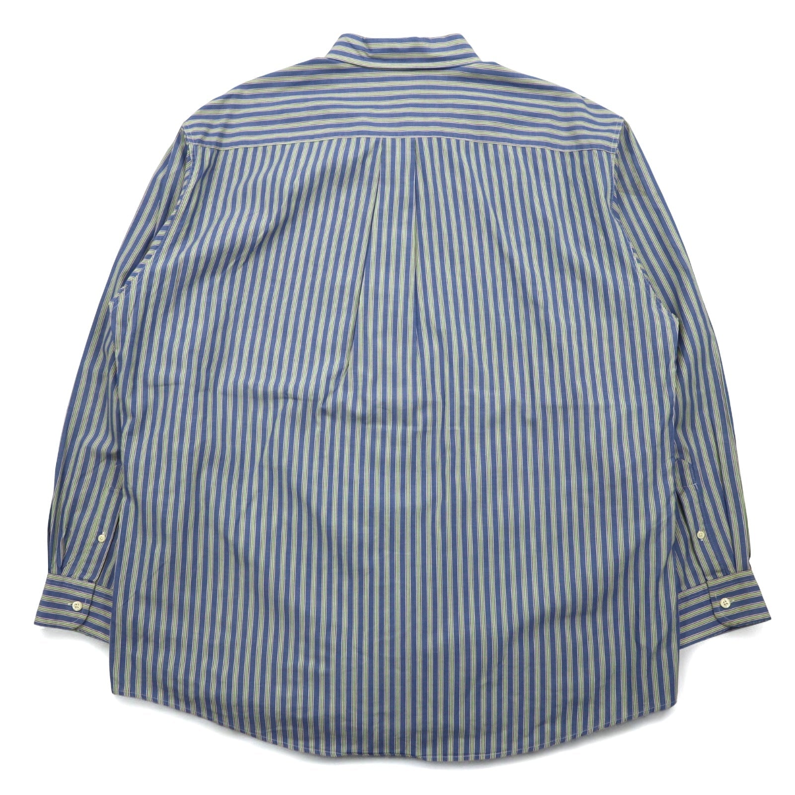 J.CREW Anni '90 Camicia button-down XL Righe blu Cotone Etichetta gigante Oversize