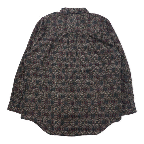 Anni '90 THE ARROW COMPANY Camicia button-down fantasia XL Nera Cotone SOMERSET TWILL