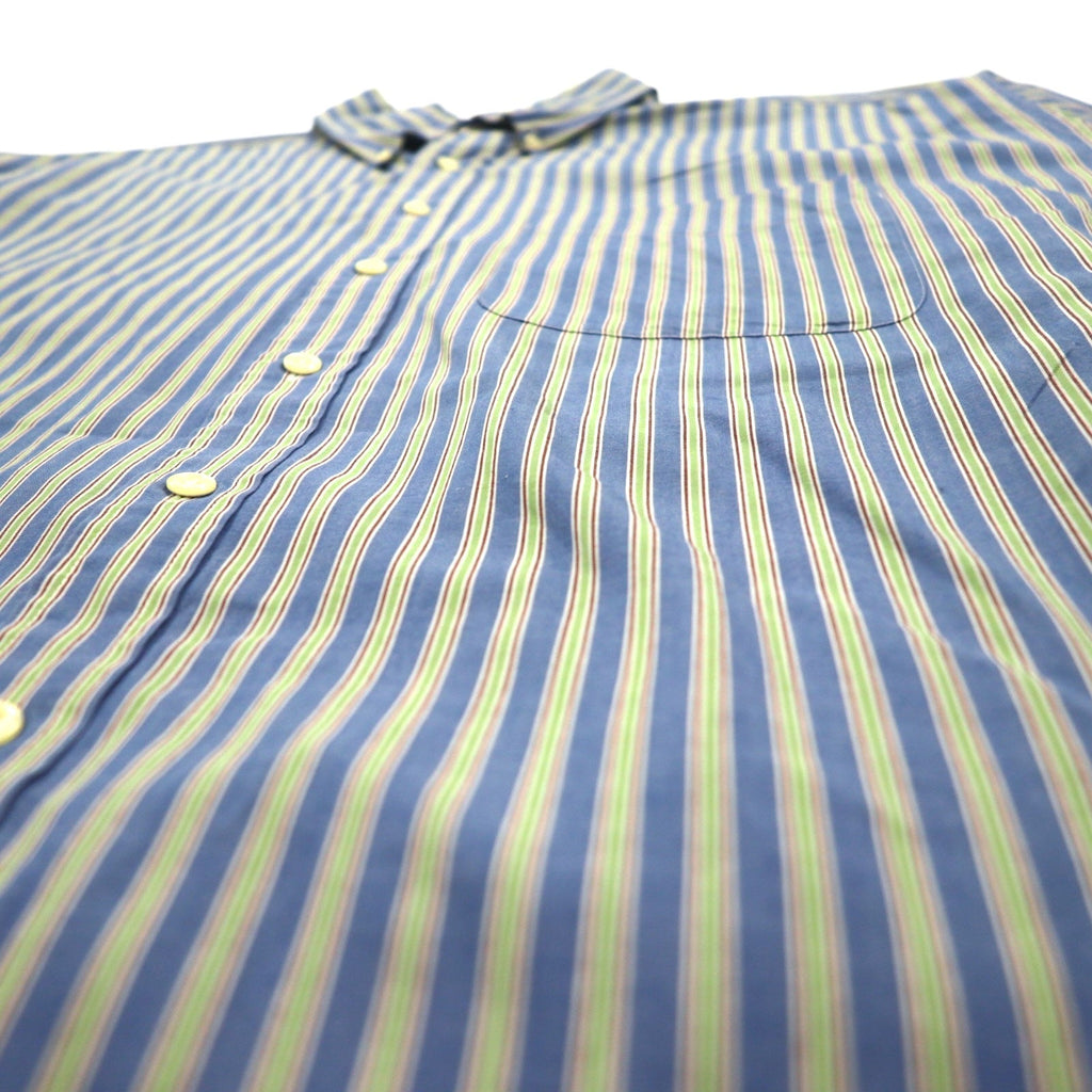 J.CREW Anni '90 Camicia button-down XL Righe blu Cotone Etichetta gigante Oversize