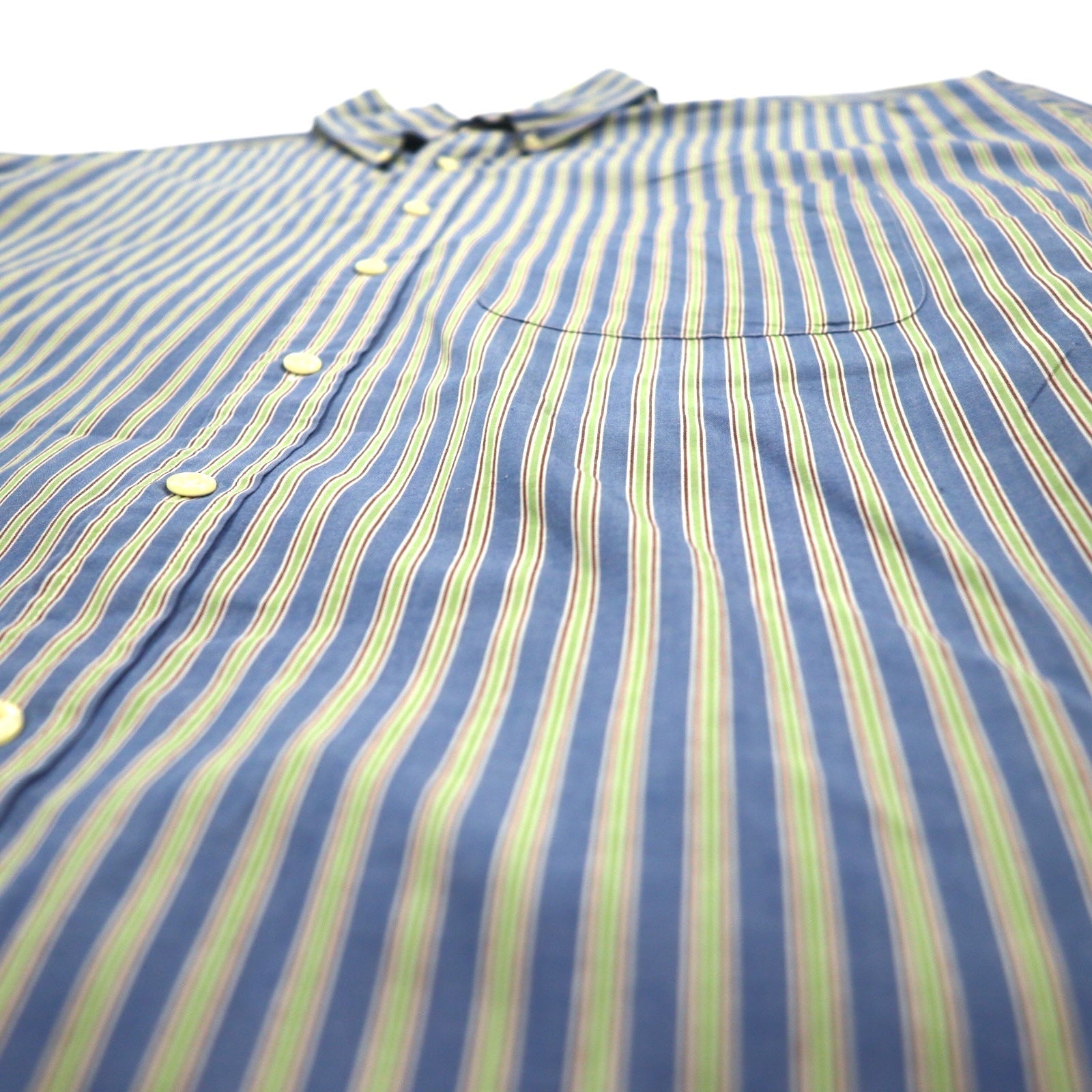 J.CREW Anni '90 Camicia button-down XL Righe blu Cotone Etichetta gigante Oversize