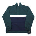 GEAR FOR SPORTS Giacca a Vento Anorak Mezza Zip in Nylon M Verde Navy Ripstop