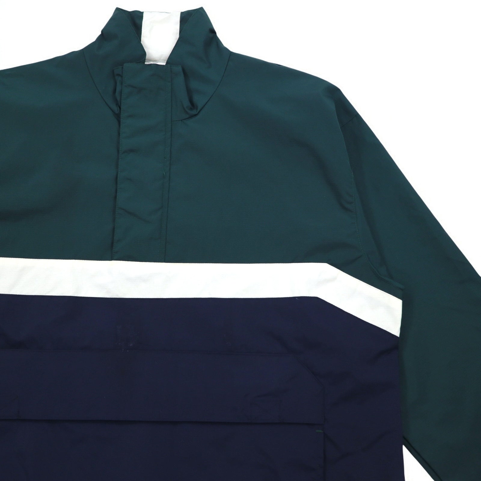 GEAR FOR SPORTS Giacca a Vento Anorak Mezza Zip in Nylon M Verde Navy Ripstop