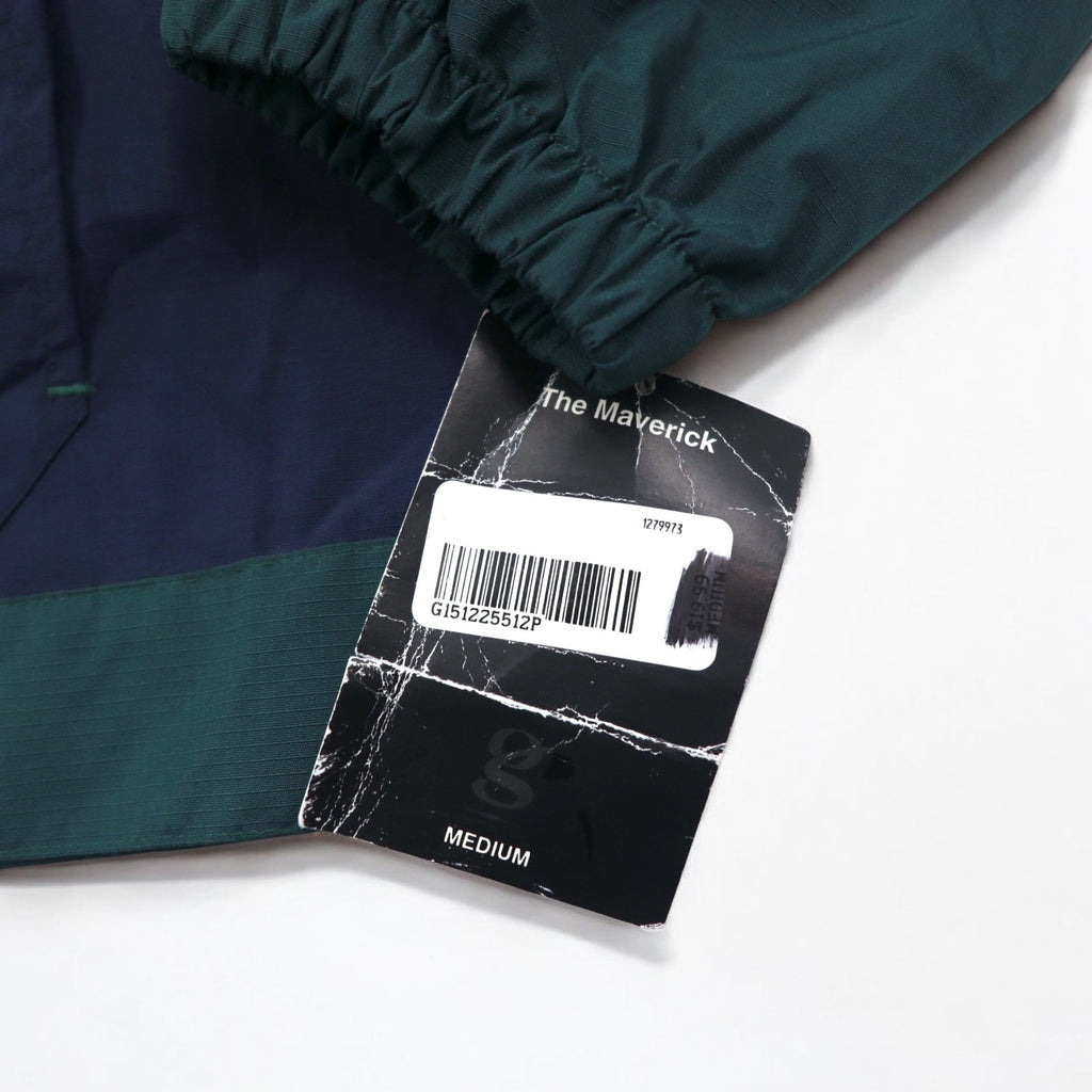 GEAR FOR SPORTS Giacca a Vento Anorak Mezza Zip in Nylon M Verde Navy Ripstop