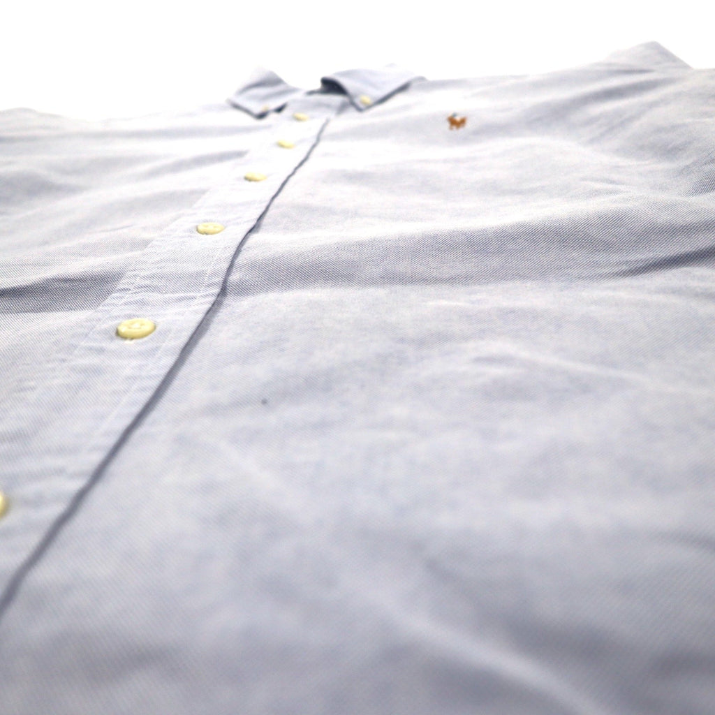 RALPH LAUREN anni '90 YARMOUTH Camicia Oxford button-down oversize L blu con ricamo piccolo cavallo