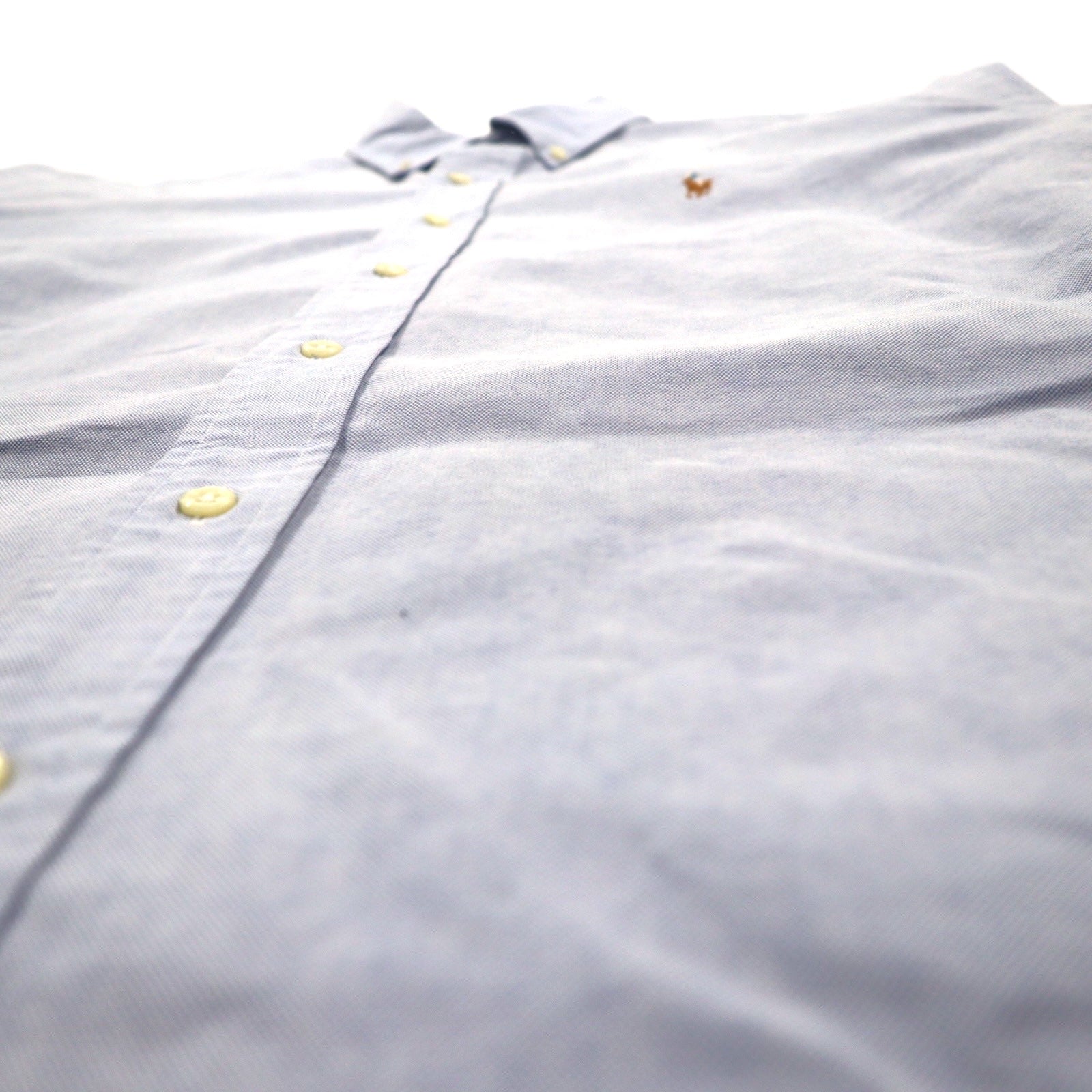 RALPH LAUREN anni '90 YARMOUTH Camicia Oxford button-down oversize L blu con ricamo piccolo cavallo