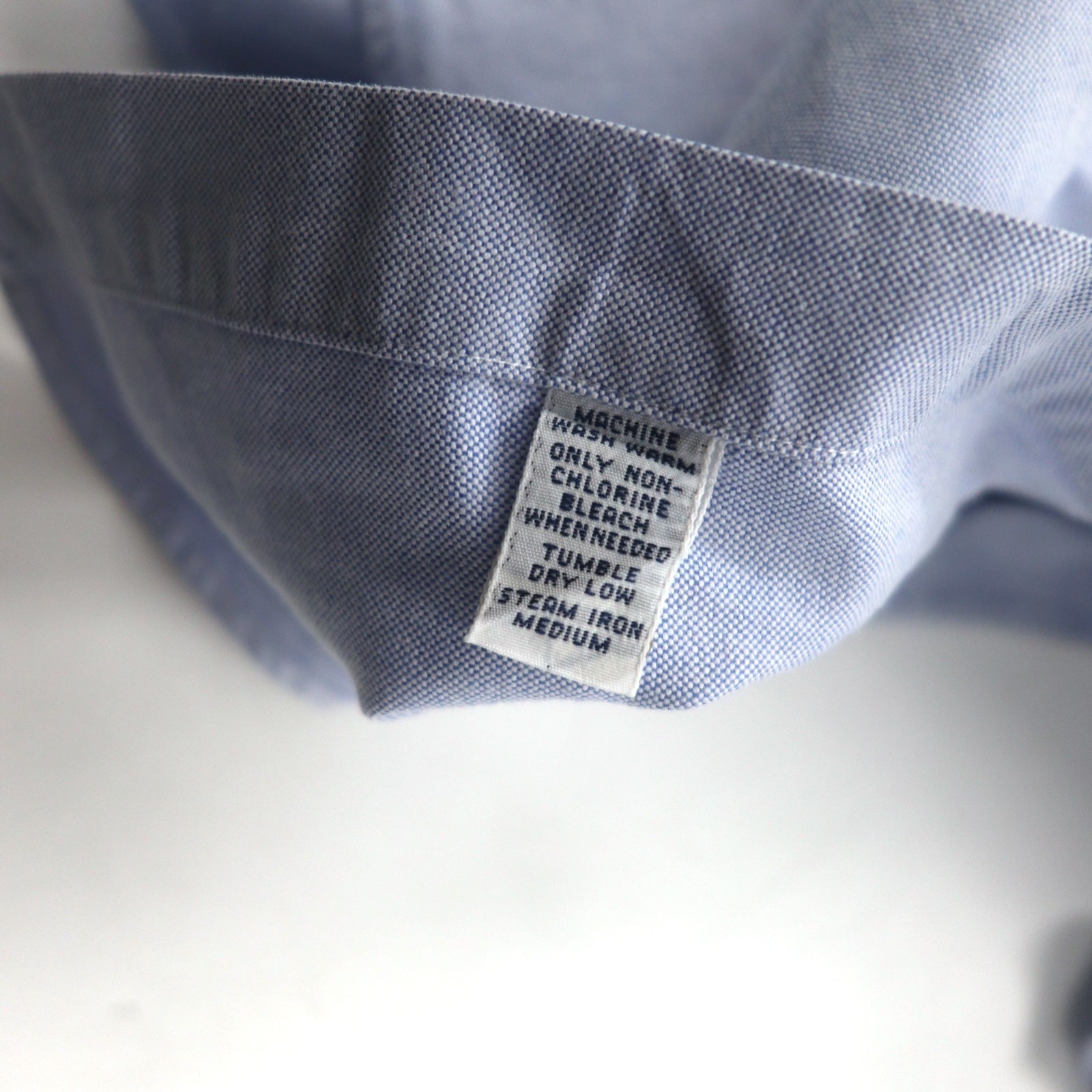 RALPH LAUREN anni '90 YARMOUTH Camicia Oxford button-down oversize L blu con ricamo piccolo cavallo