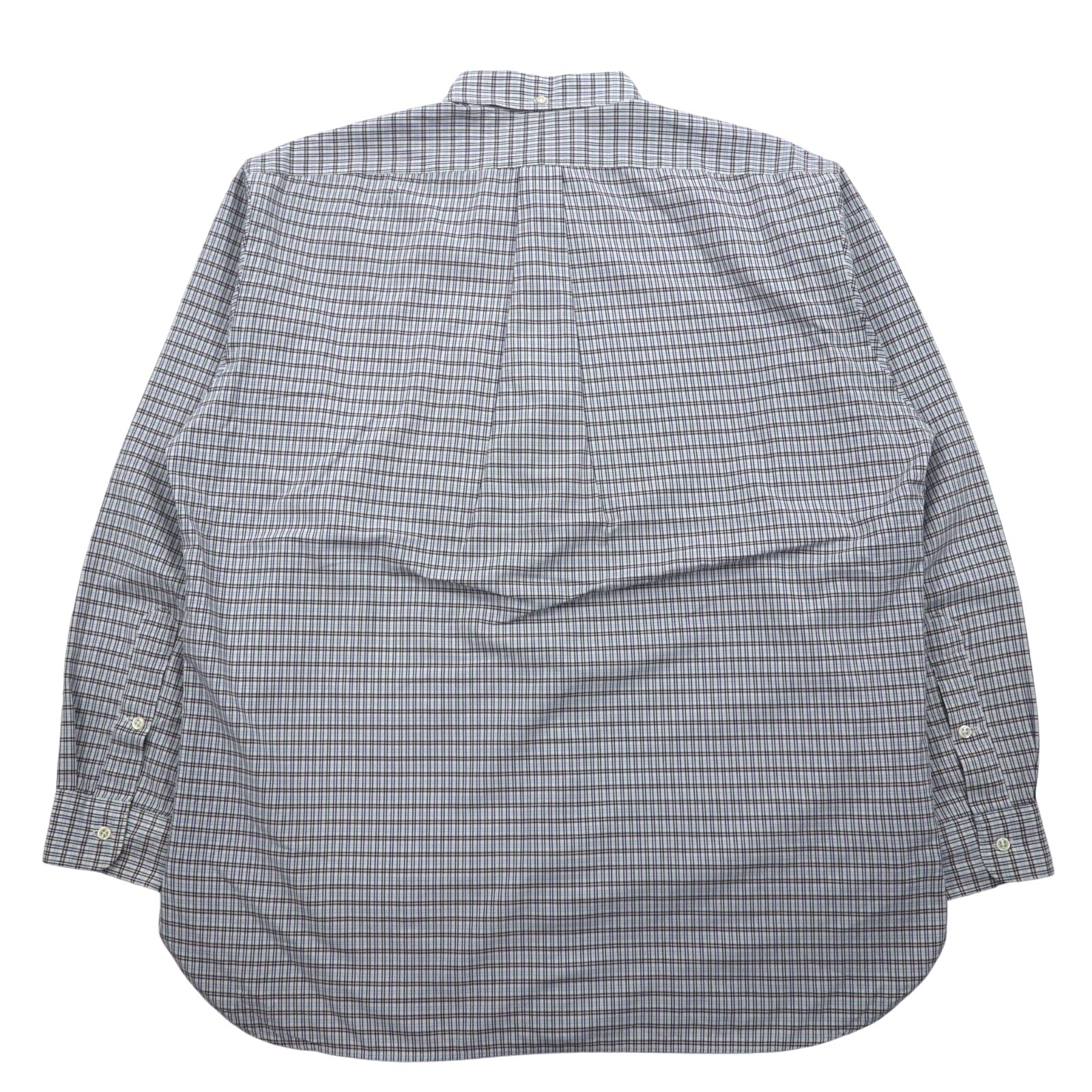 RALPH LAUREN anni '90 MCMEEL Camicia Button-down taglia L blu a quadri con piccolo ricamo pony