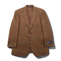Polo by Ralph Lauren anni '90 Tweed 2B Blazer L Marrone Fantasia Gun Club Check Lana Made in Japan