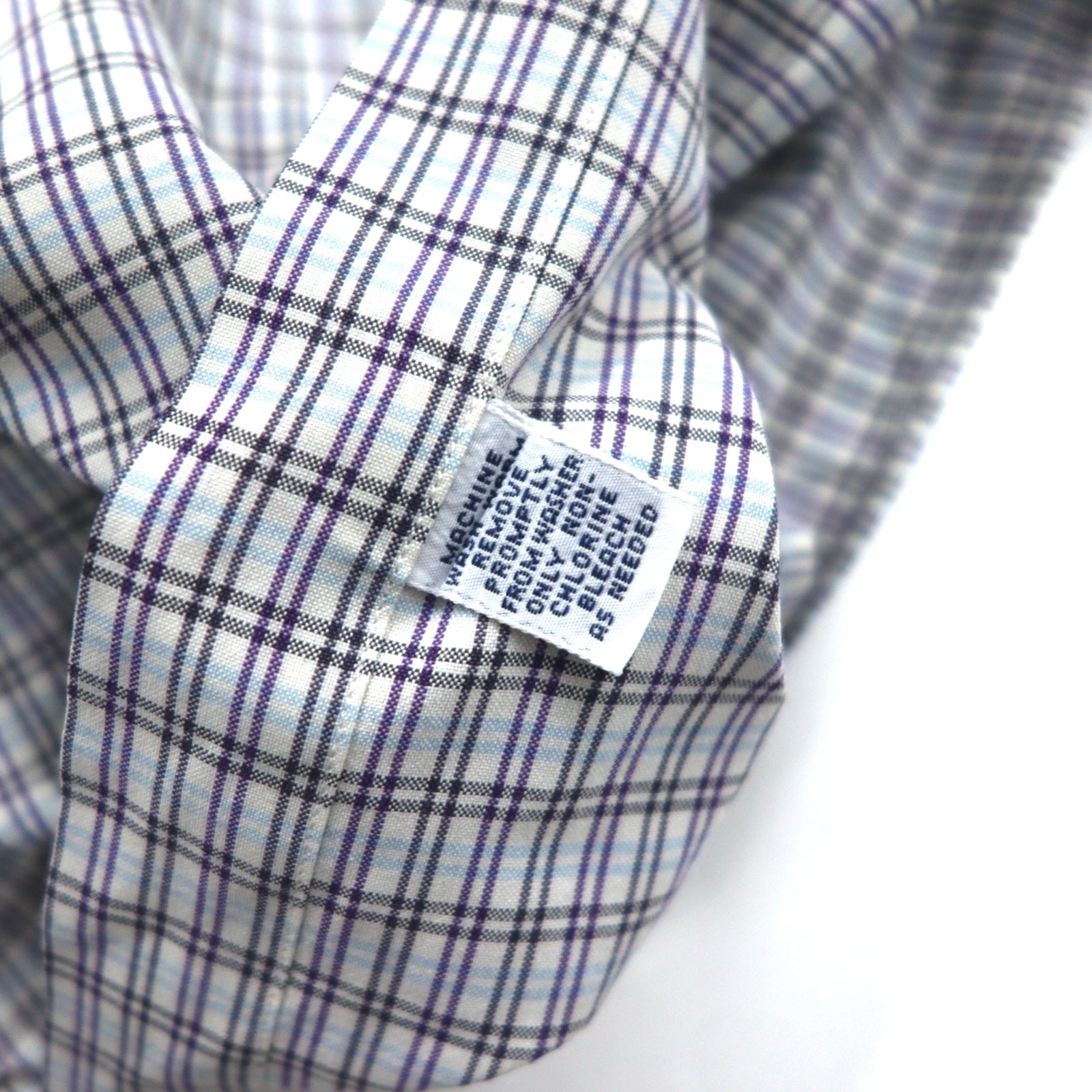 RALPH LAUREN anni '90 MCMEEL Camicia Button-down taglia L blu a quadri con piccolo ricamo pony