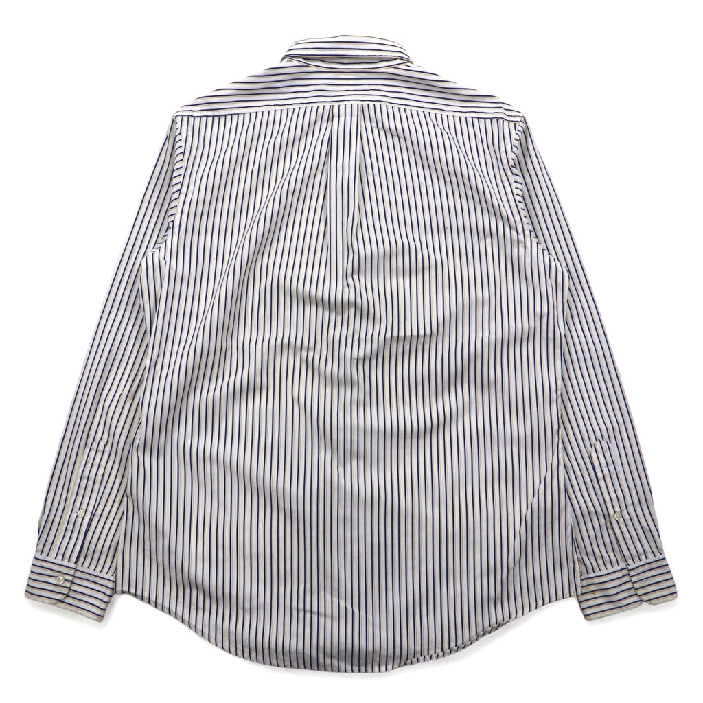 RALPH LAUREN 90年代 ビッグサイズ ボタンダウンシャツ L ホワイト ブルー ストライプ CUSTOM FIT