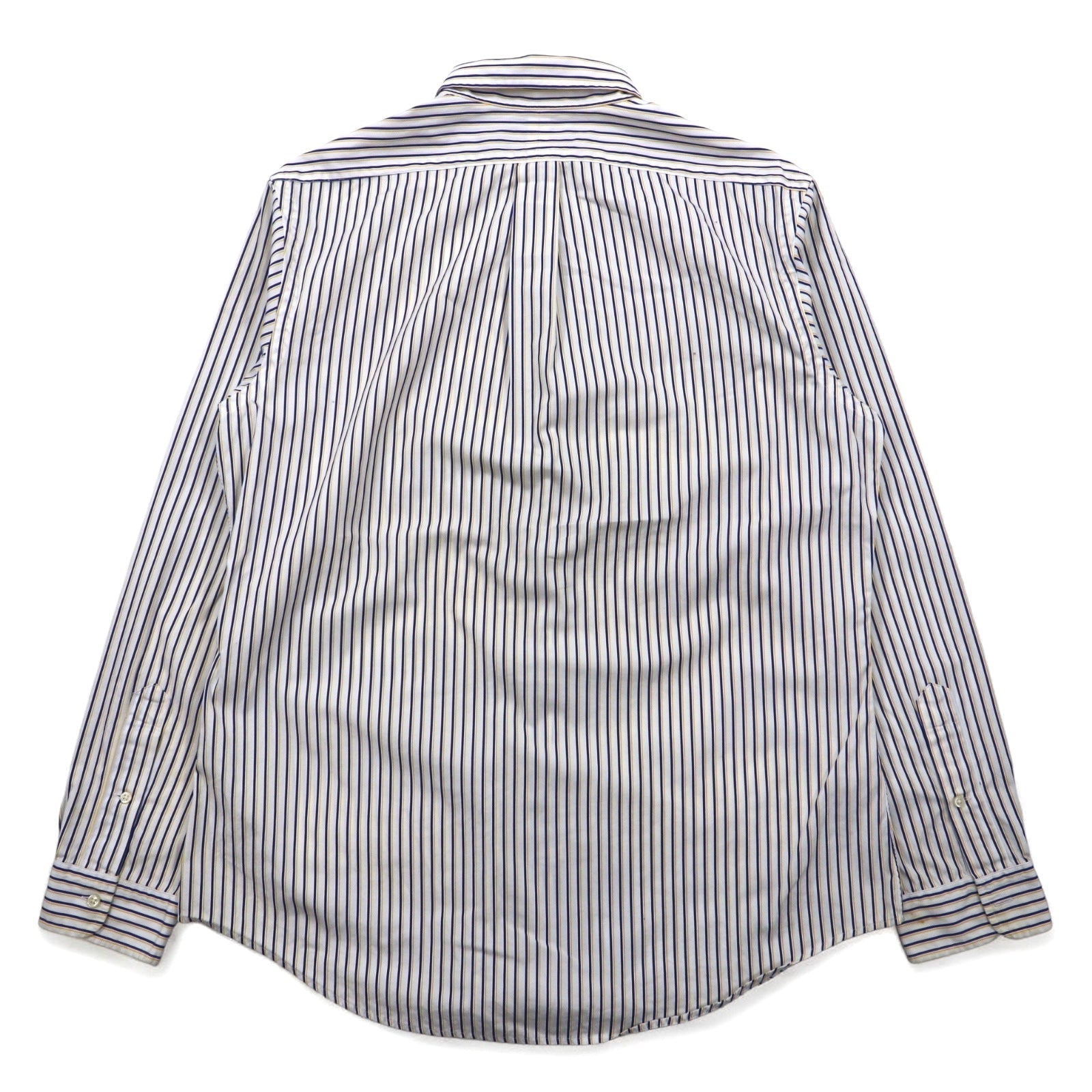 RALPH LAUREN 90年代 ビッグサイズ ボタンダウンシャツ L ホワイト ブルー ストライプ CUSTOM FIT