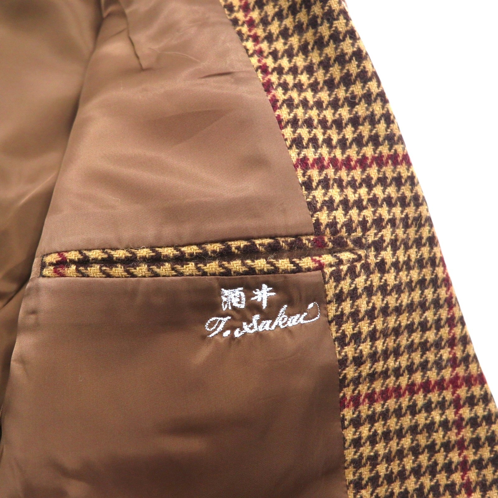 Polo by Ralph Lauren anni '90 Tweed 2B Blazer L Marrone Fantasia Gun Club Check Lana Made in Japan