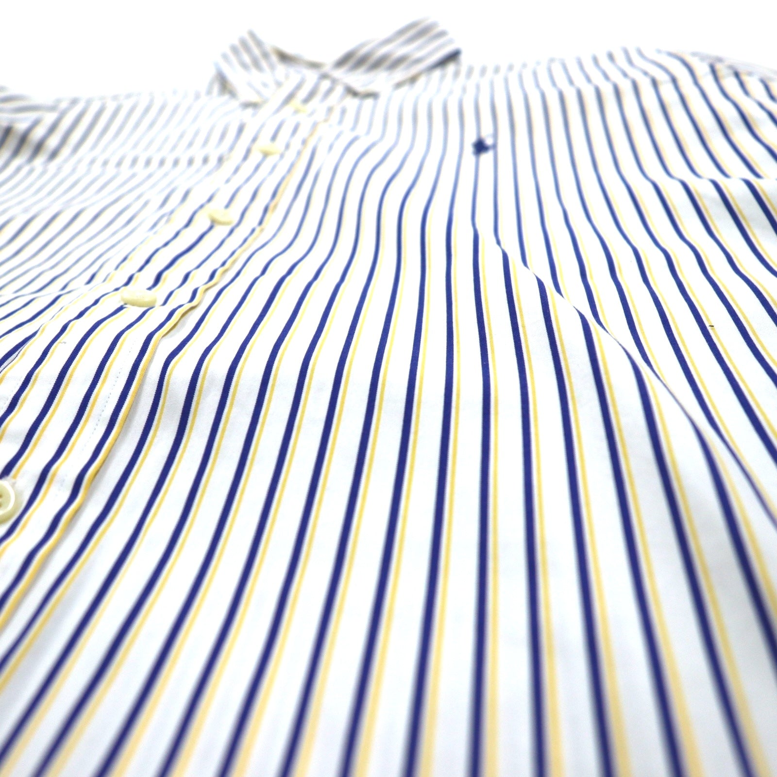 RALPH LAUREN 90年代 ビッグサイズ ボタンダウンシャツ L ホワイト ブルー ストライプ CUSTOM FIT