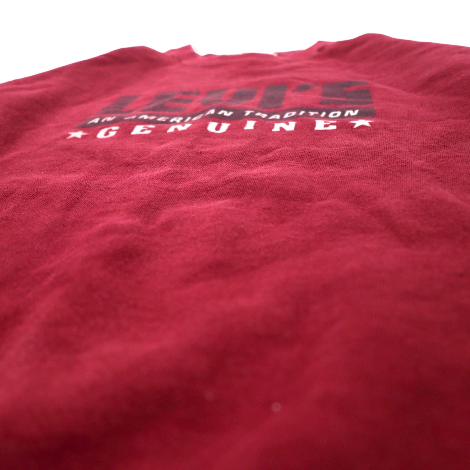 Levi's made in USA anni '90 felpa stampata con logo XL rossa in cotone felpato, taglia oversize