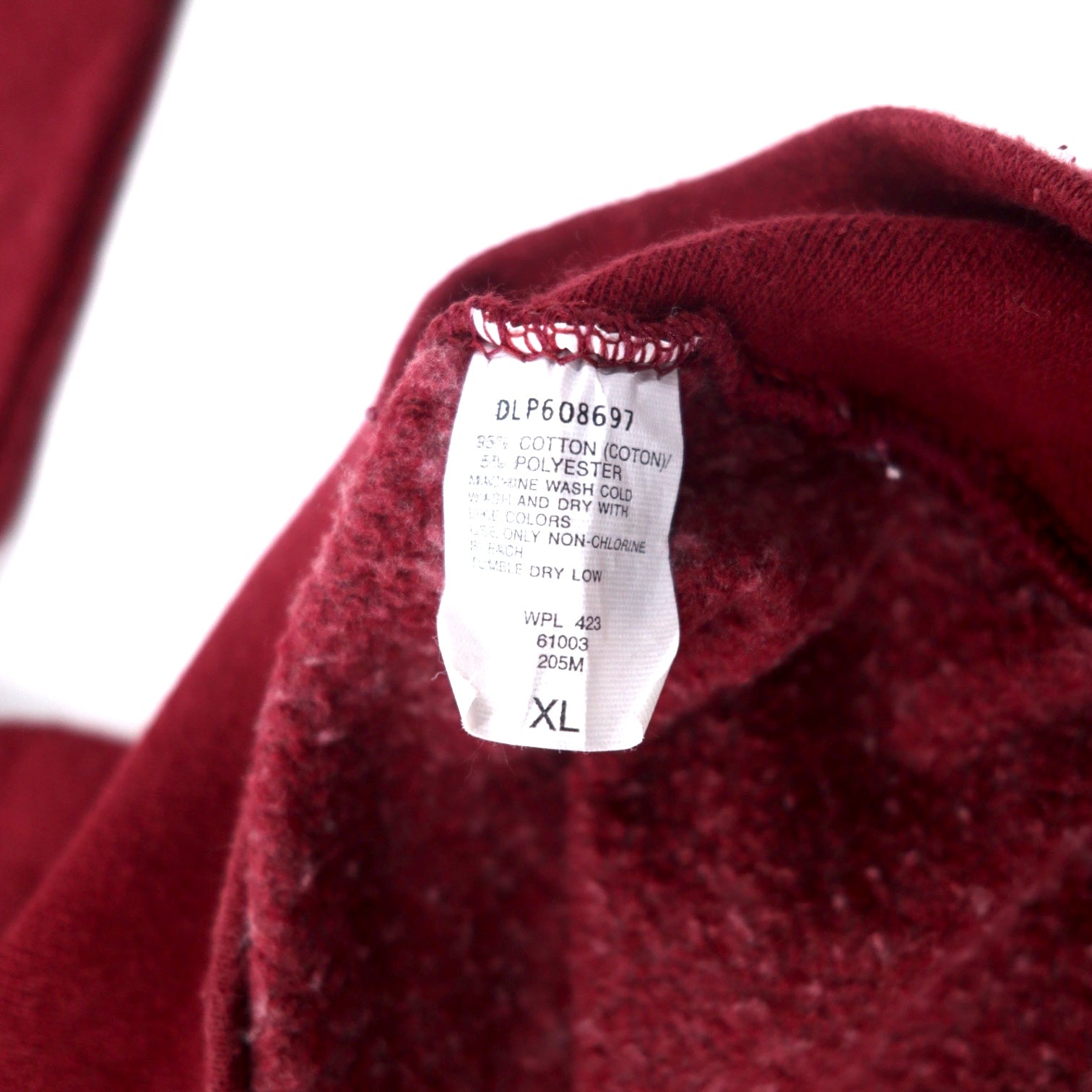 Levi's made in USA anni '90 felpa stampata con logo XL rossa in cotone felpato, taglia oversize