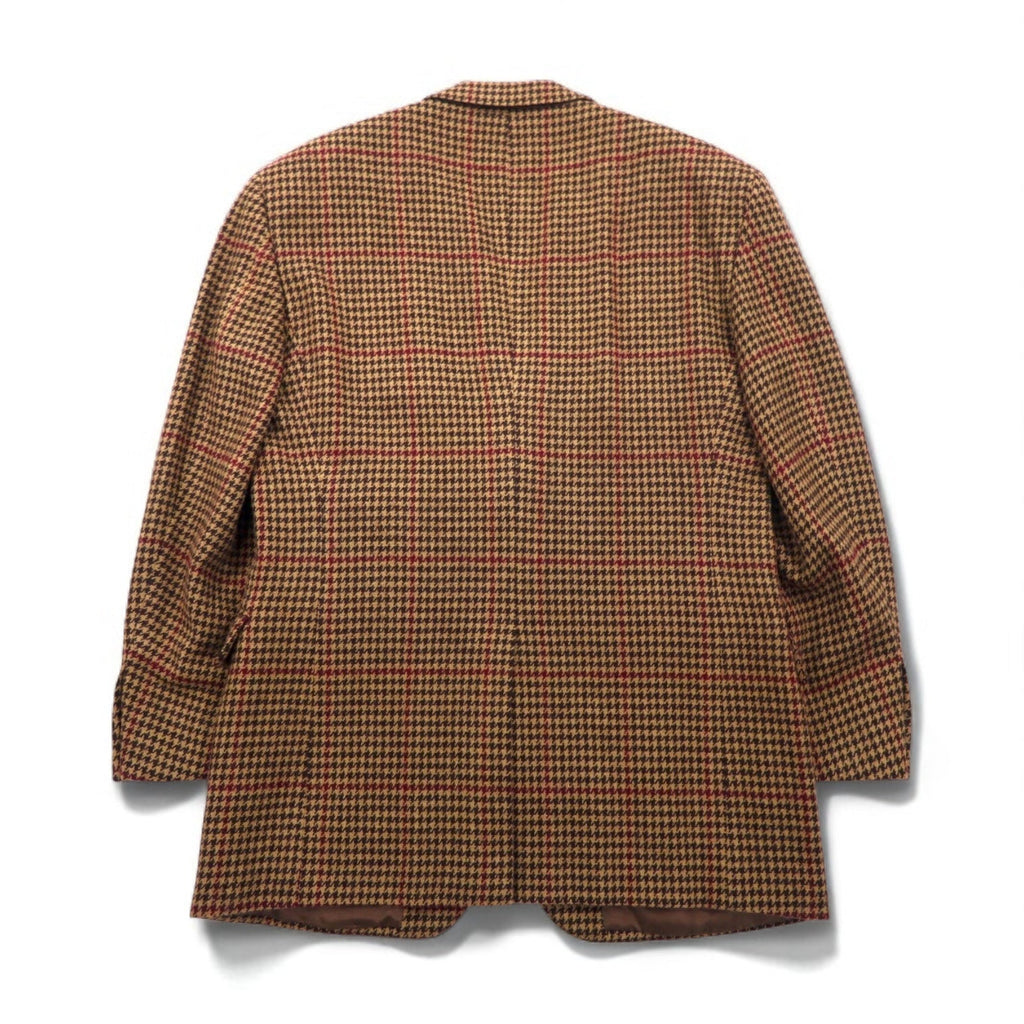Polo by Ralph Lauren anni '90 Tweed 2B Blazer L Marrone Fantasia Gun Club Check Lana Made in Japan