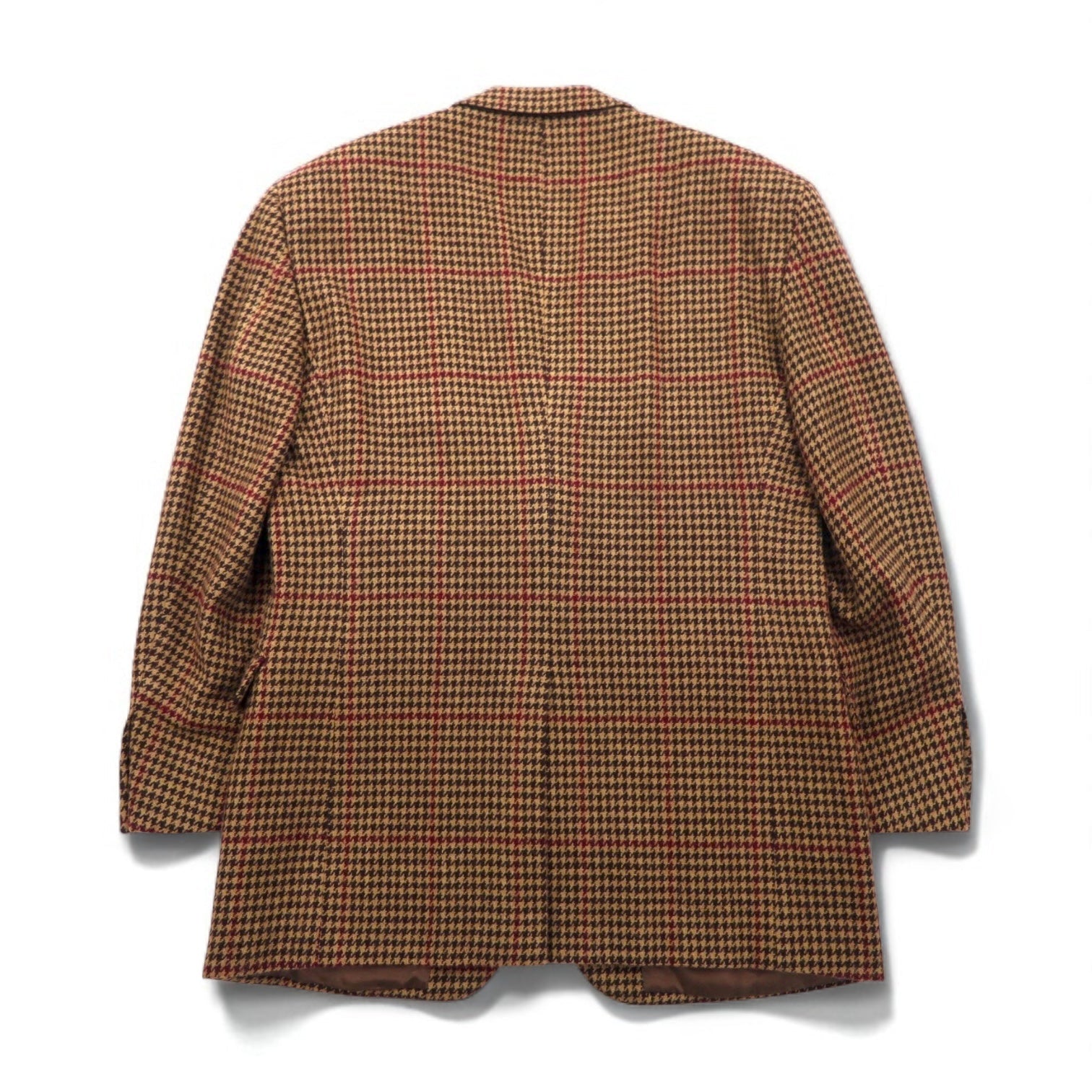 Polo by Ralph Lauren anni '90 Tweed 2B Blazer L Marrone Fantasia Gun Club Check Lana Made in Japan