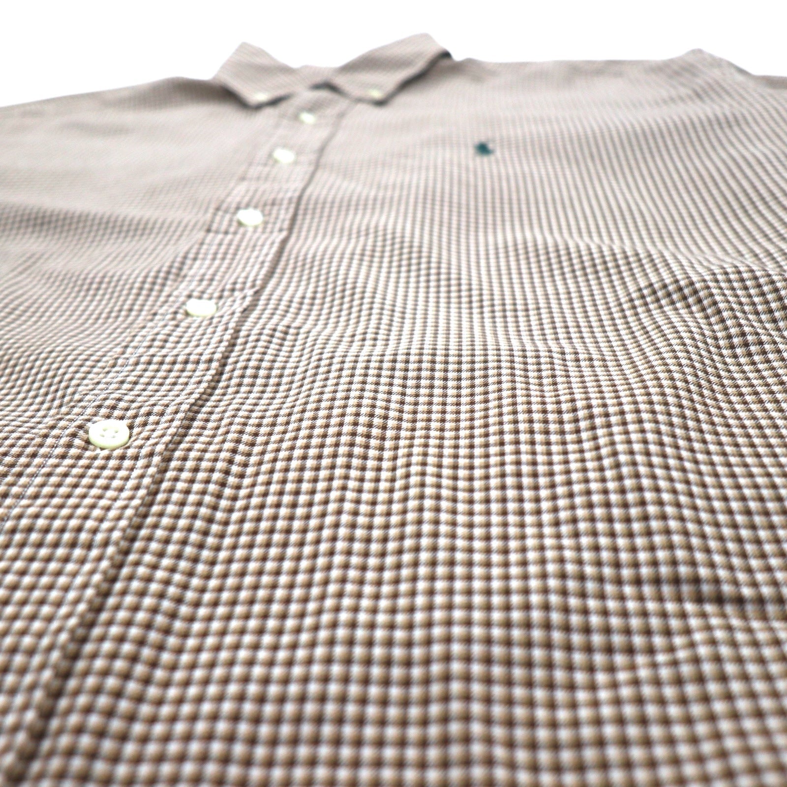 RALPH LAUREN 90年代 BLAKE ビッグサイズ ボタンダウンシャツ XL ブラウン チェック スモールポニー刺繍