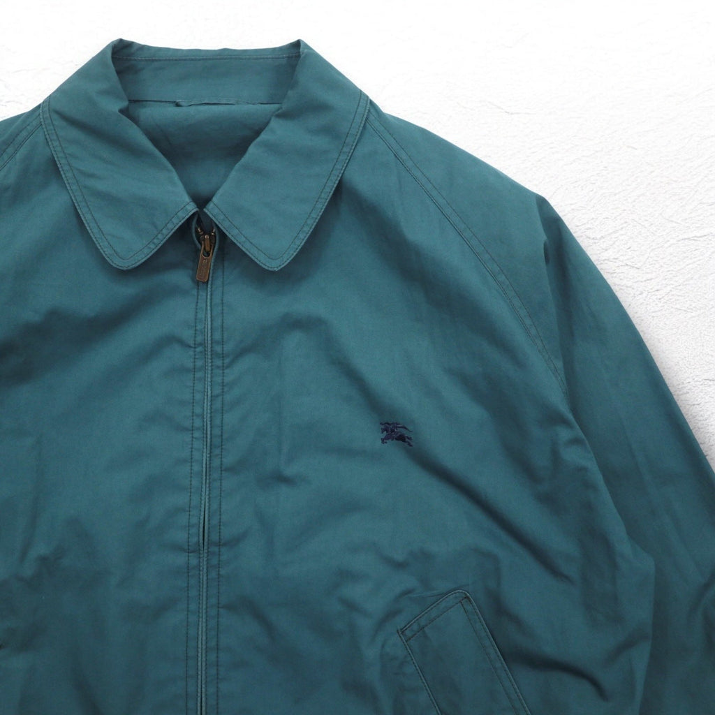 Burberry's anni '90 Harrington Jacket S verde, fodera interna Nova Check, logo ricamato, Made in Japan