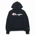 Champion リバースウィーブ REVERSE WEAVE プルオーバーパーカー L ブラック スクリプトロゴ 青単タグ 復刻 ホンジュラス製