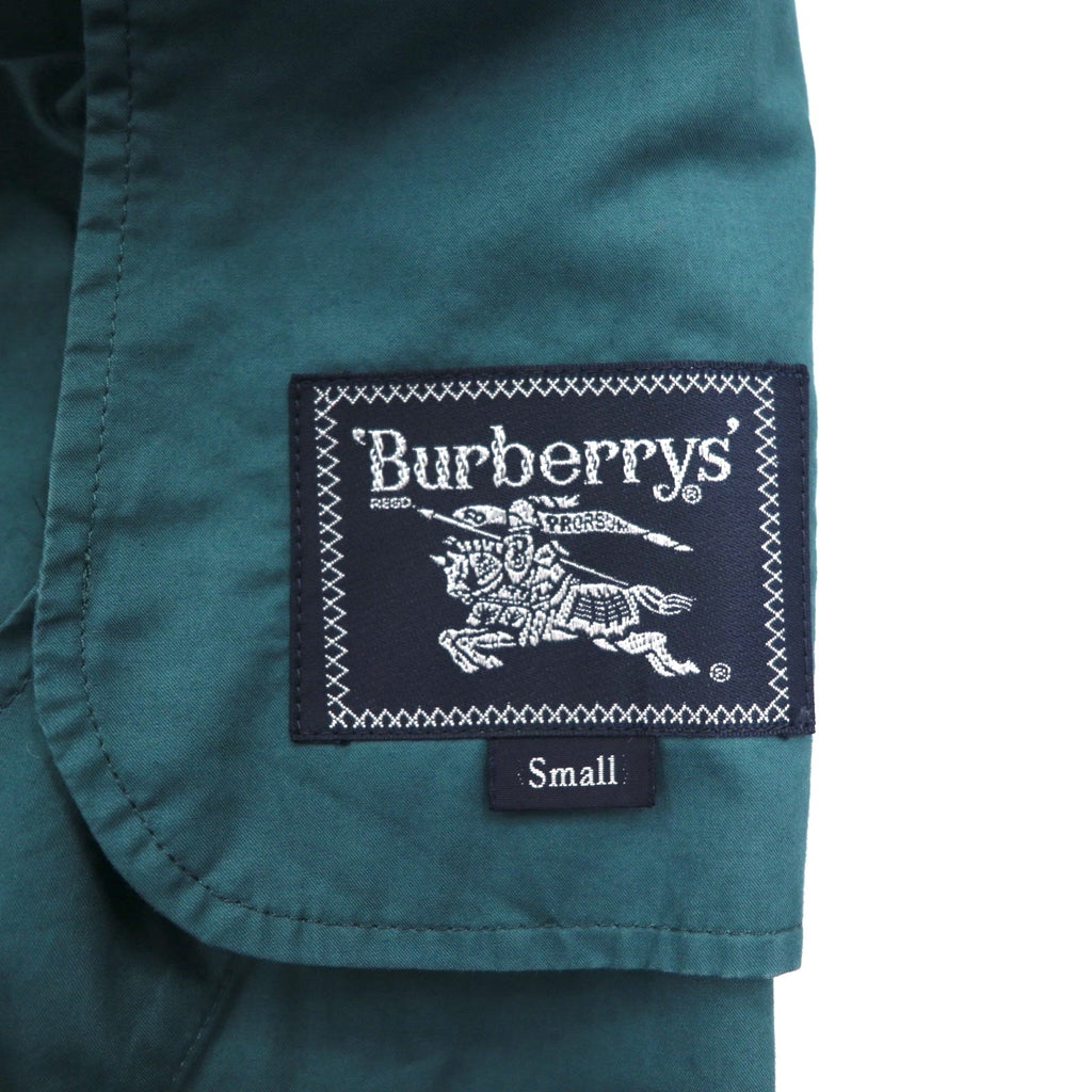 Burberry's anni '90 Harrington Jacket S verde, fodera interna Nova Check, logo ricamato, Made in Japan